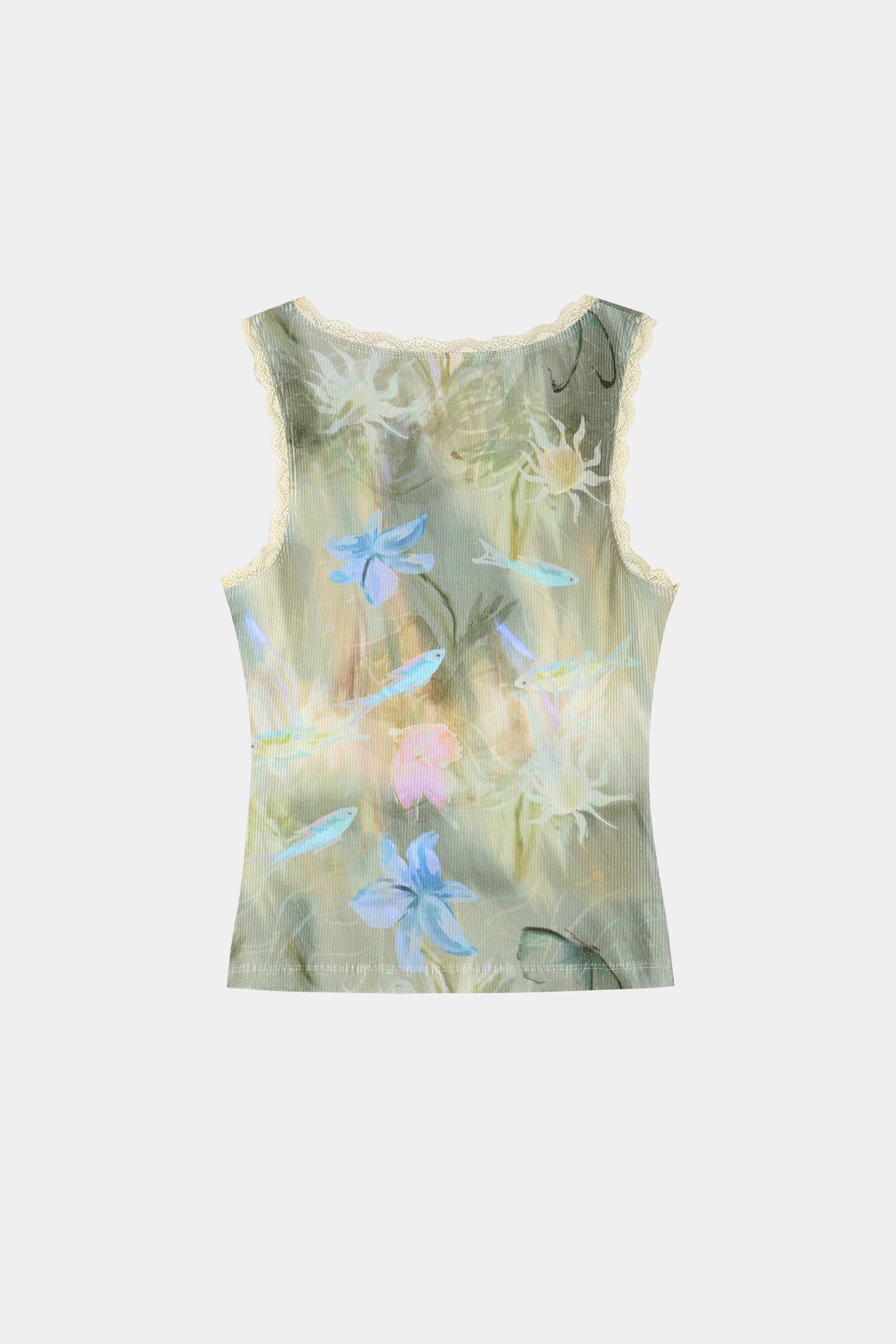 Andersson Bell - [Pre-Order – Ships August 7] Fish & Butterfly Lace Embroidered Tank Top (Multi) product image 10 | TRAB K-Fashion Australia