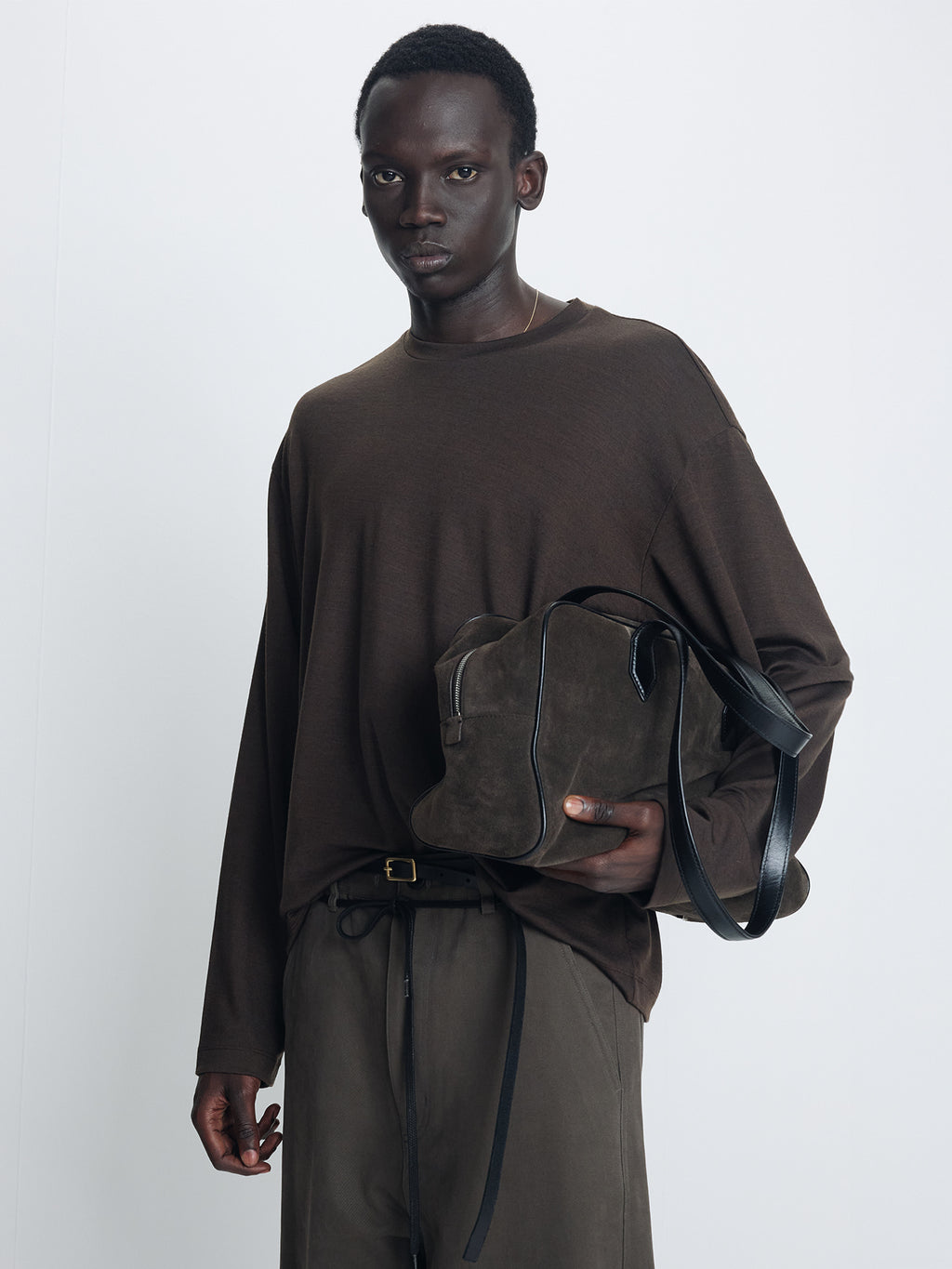 Tonywack - Wool Relaxed Long Sleeve (Brown Umber) product image 1 | TRAB K-Fashion Australia
