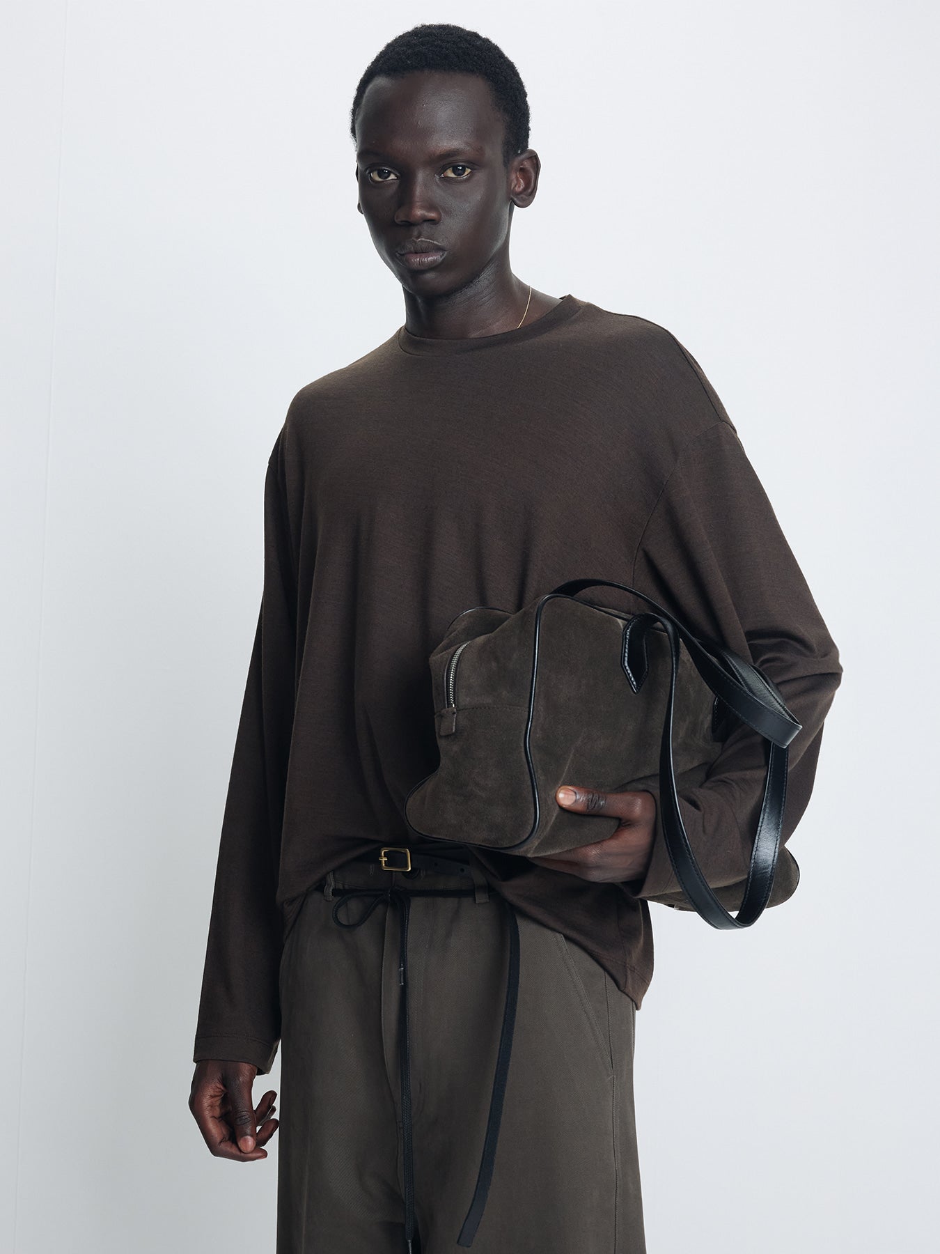 Tonywack - Wool Relaxed Long Sleeve (Brown Umber) product image 1 | TRAB K-Fashion Australia