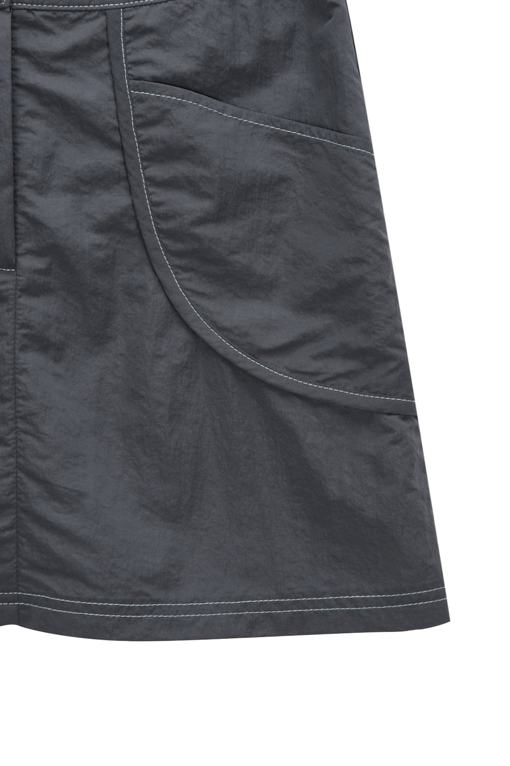 Matin Kim - Curvy Mini Skirt (Charcoal) product image 4 | TRAB K-Fashion Australia