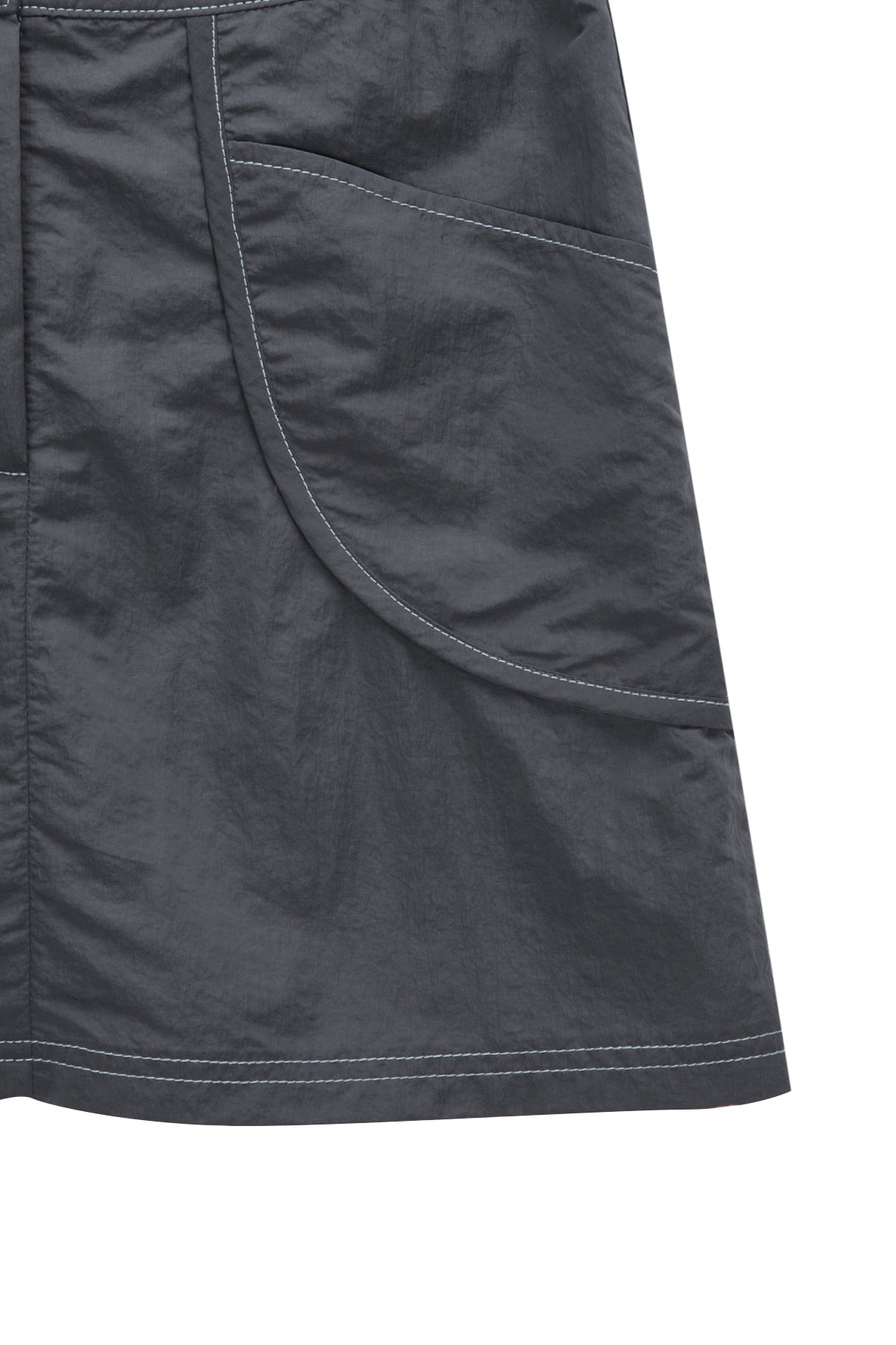 Matin Kim - Curvy Mini Skirt (Charcoal) product image 4 | TRAB K-Fashion Australia