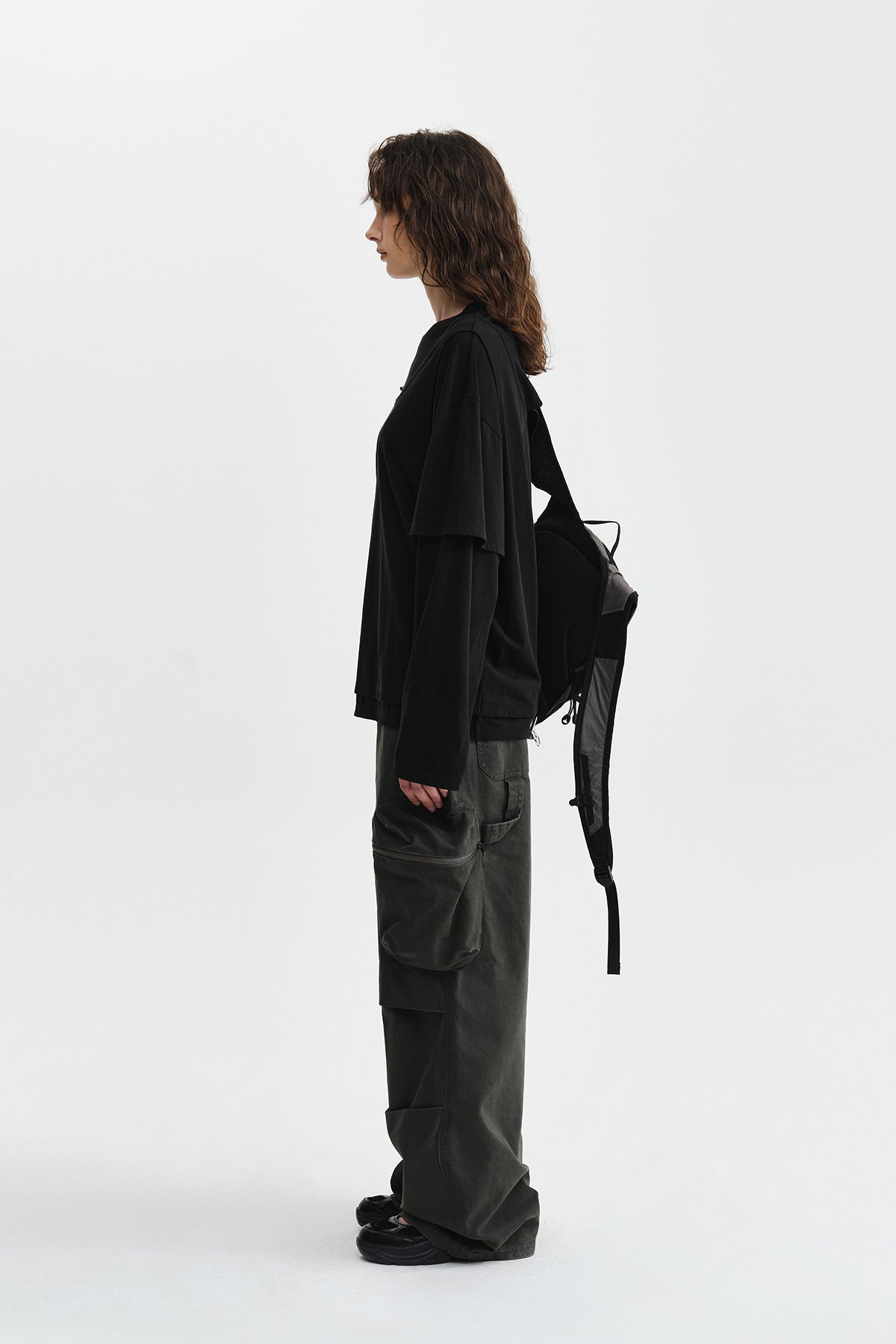 Matin Kim - Cross Back Layered Top (Black) product image 7 | TRAB K-Fashion Australia