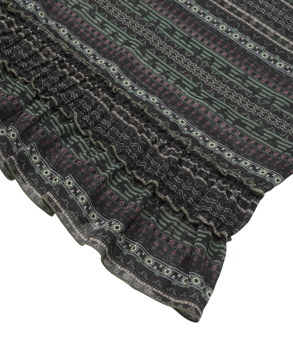 Coyseio - Chiffon Shirring One Piece (Dark Green) product image 16 | TRAB K-Fashion Australia