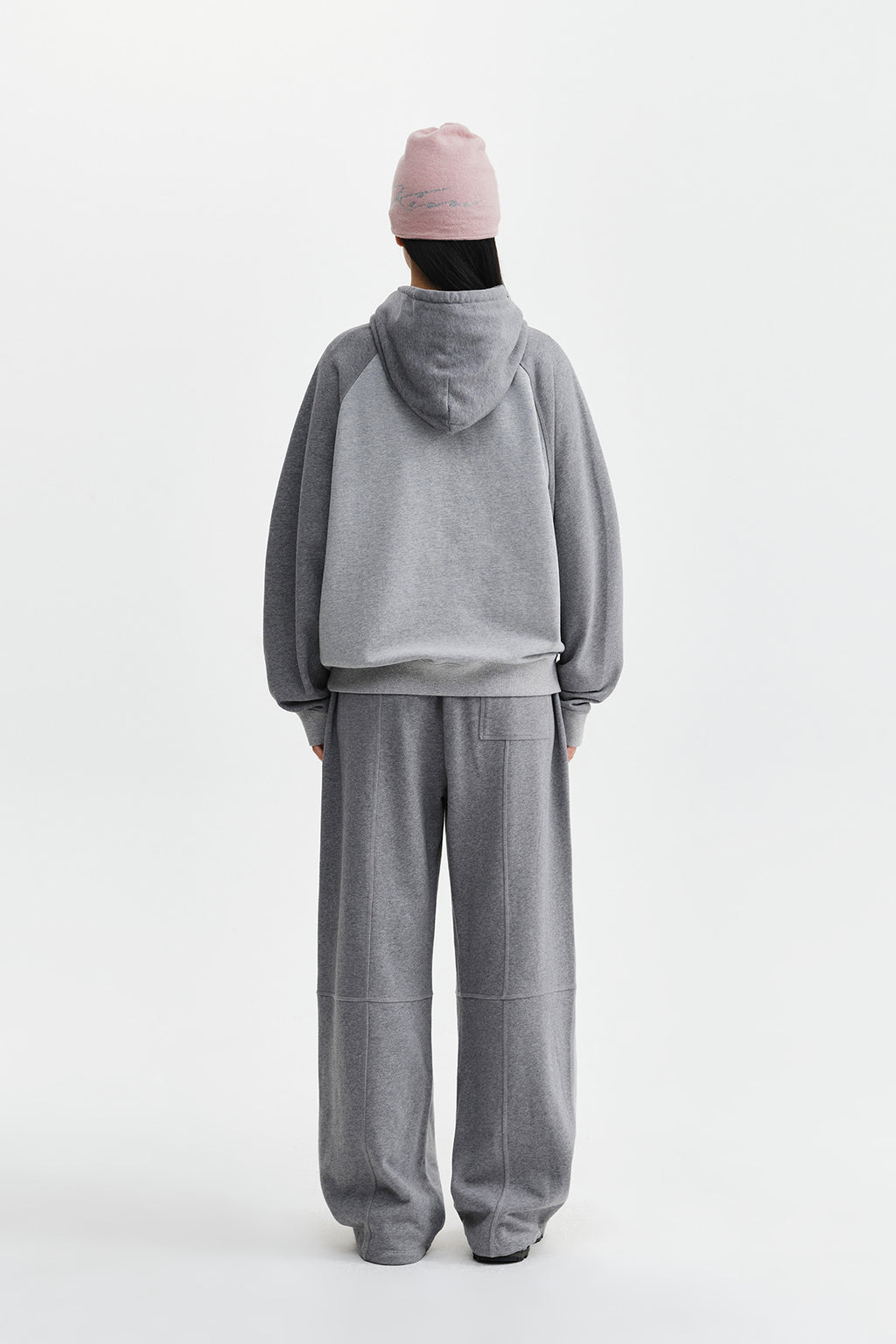 Matin Kim - Colorblock Cut Seam Sweatpants (Grey) product image 10 | TRAB K-Fashion Australia