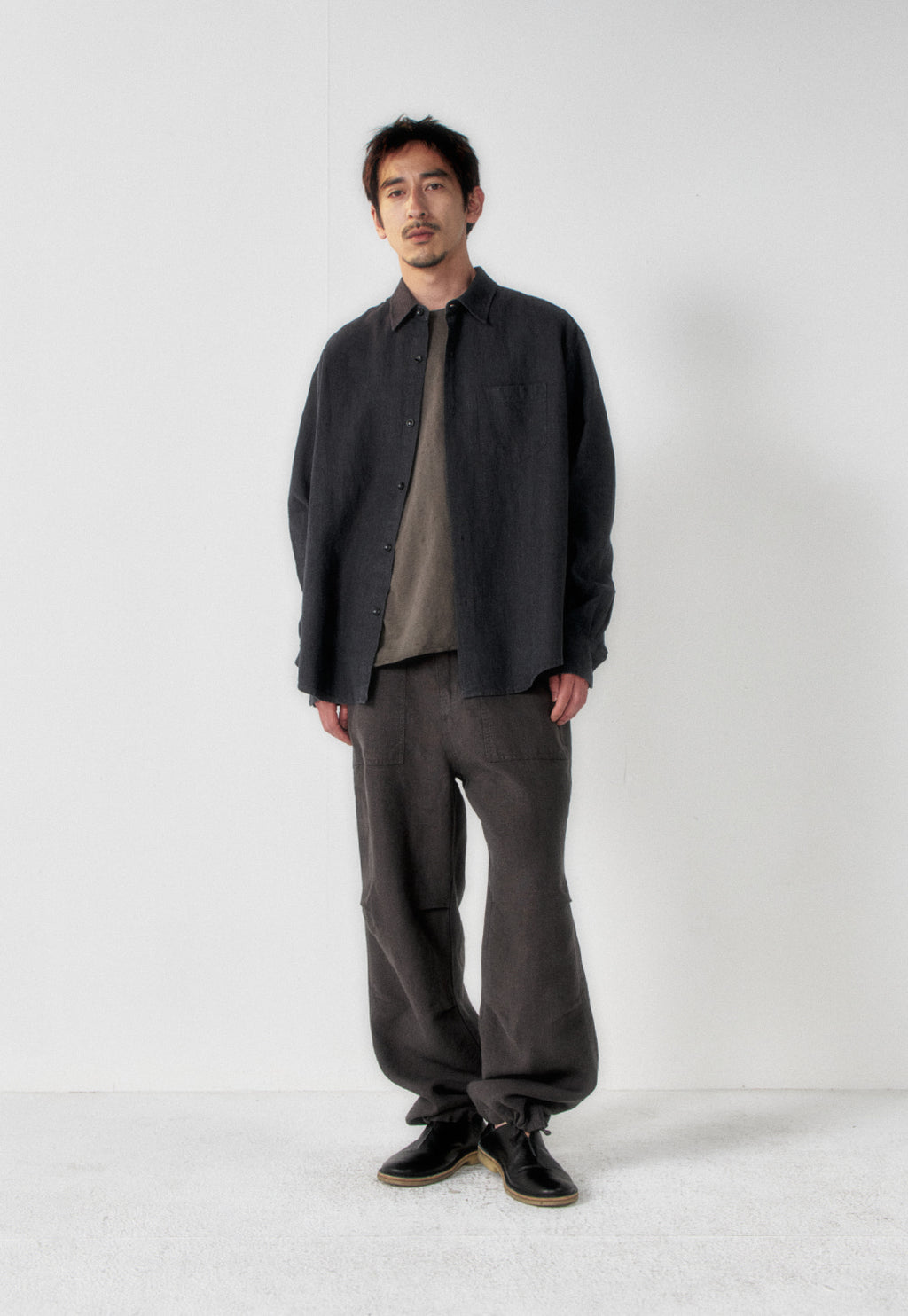 Art if acts - Washed Linen Shirt (Black) product image 2 | TRAB K-Fashion Australia
