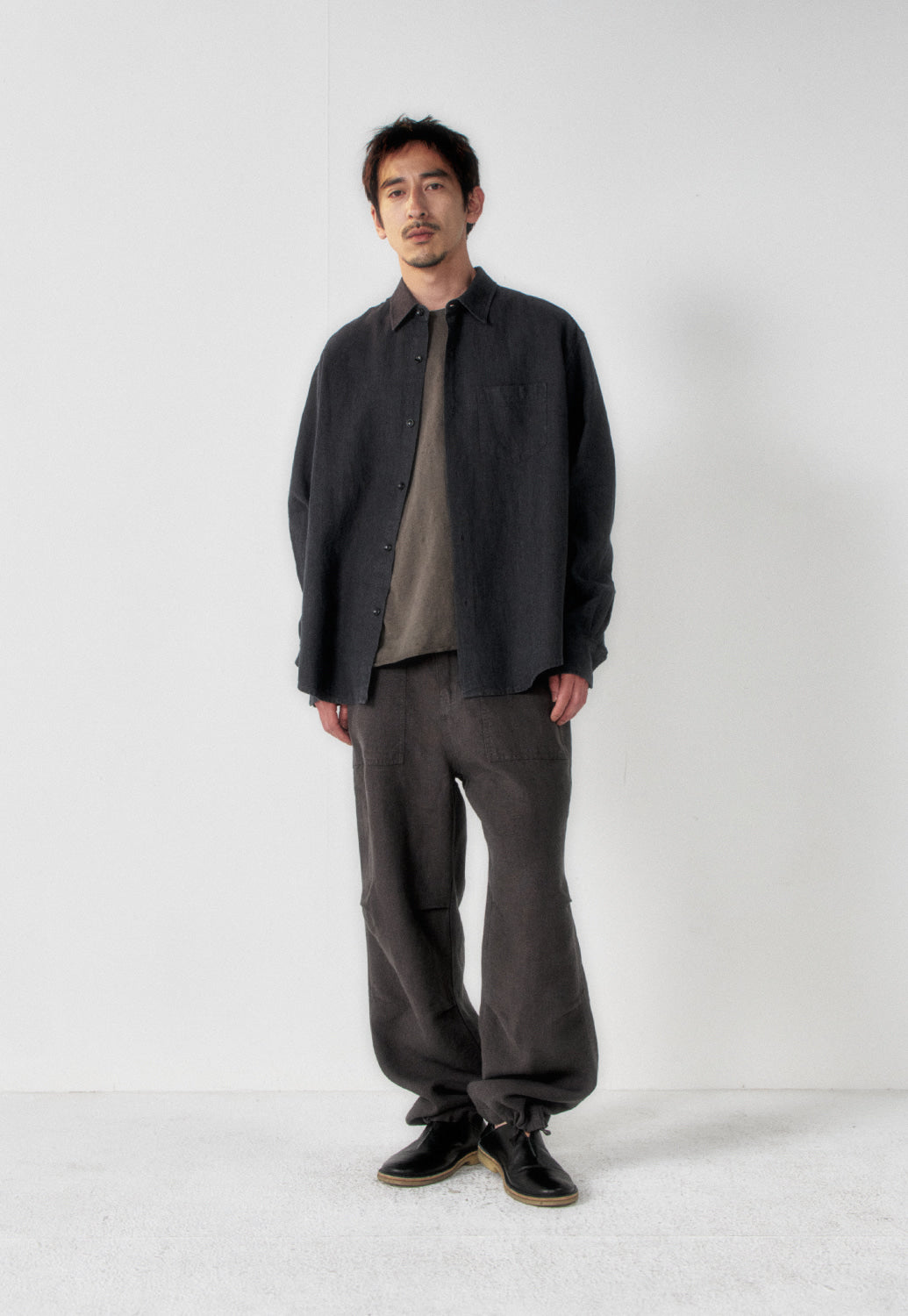 Art if acts - Washed Linen Shirt (Black) product image 2 | TRAB K-Fashion Australia