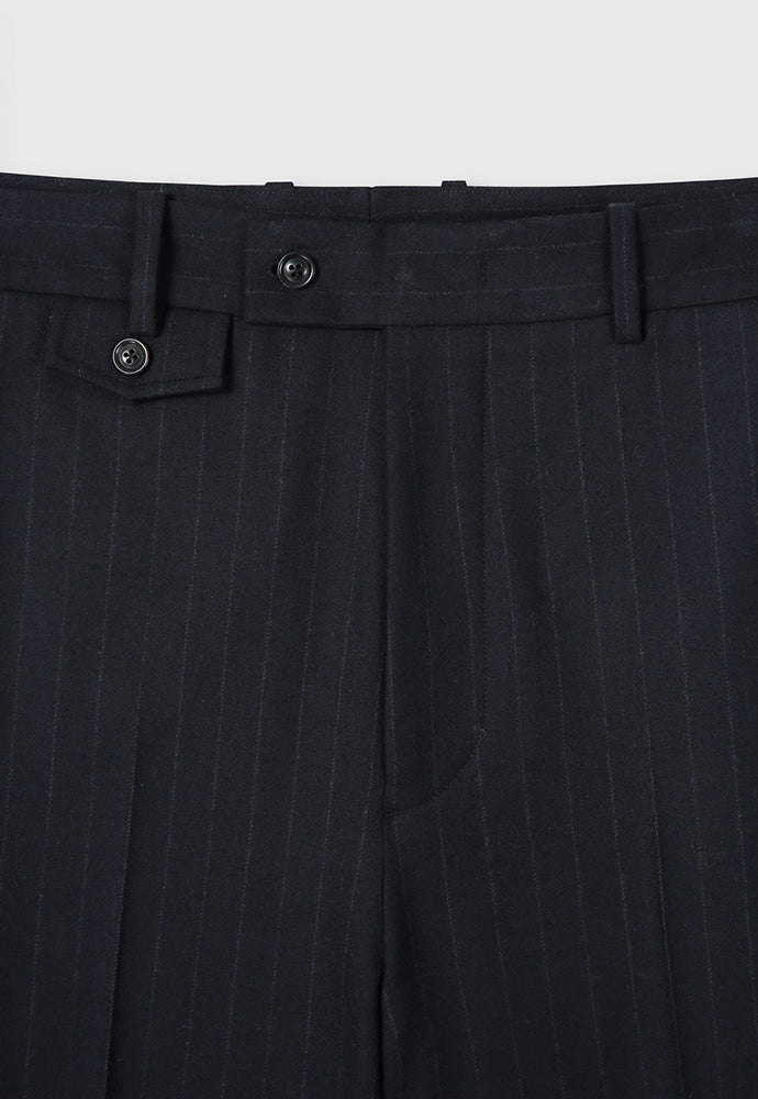 Tonywack - Virgin Wool Layered Trousers (Navy Pinstripe) product image 10 | TRAB K-Fashion Australia