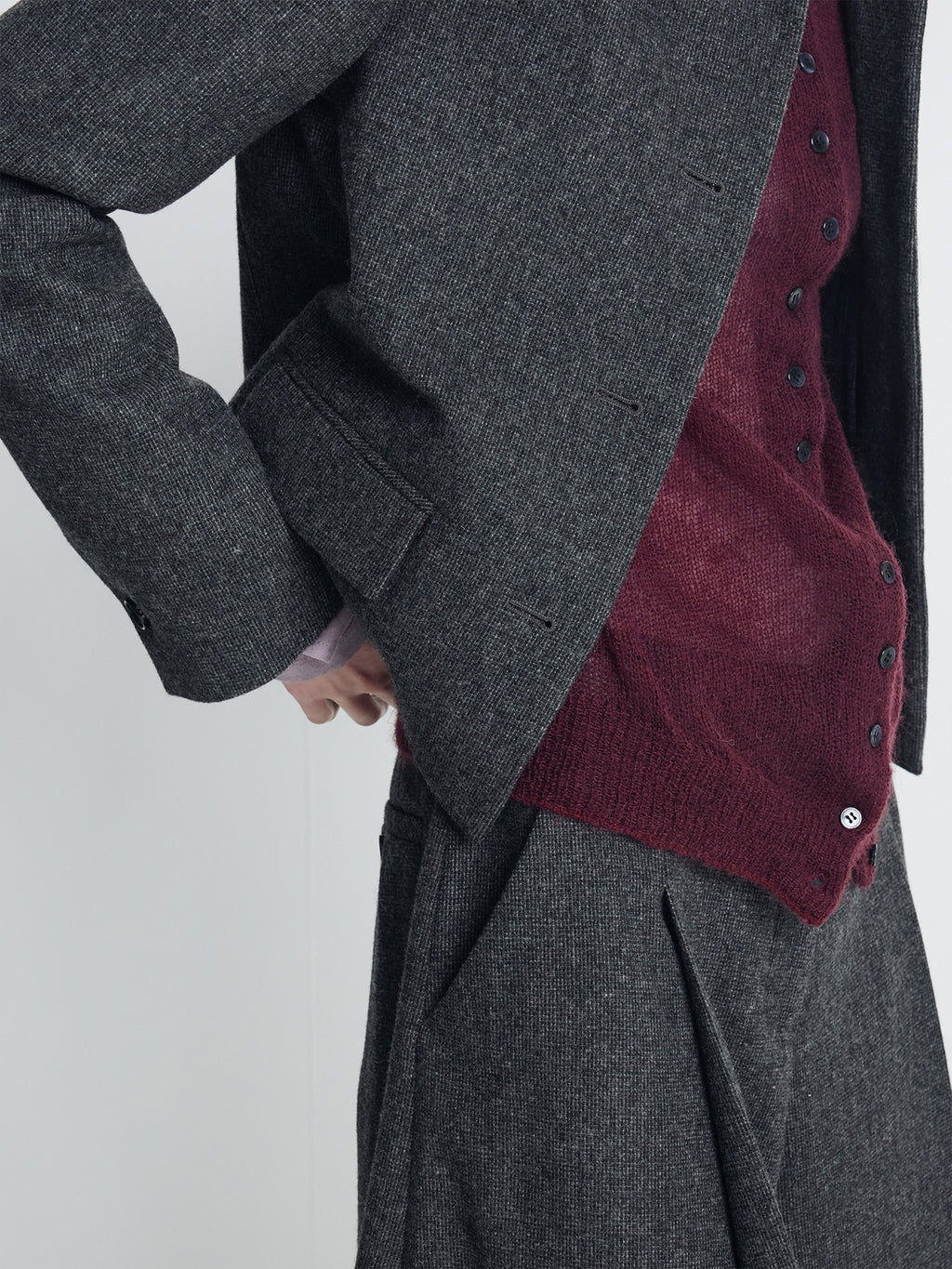 Tonywack - Wool Cropped Blazer Jacket (Dark Grey) product image 8 | TRAB K-Fashion Australia