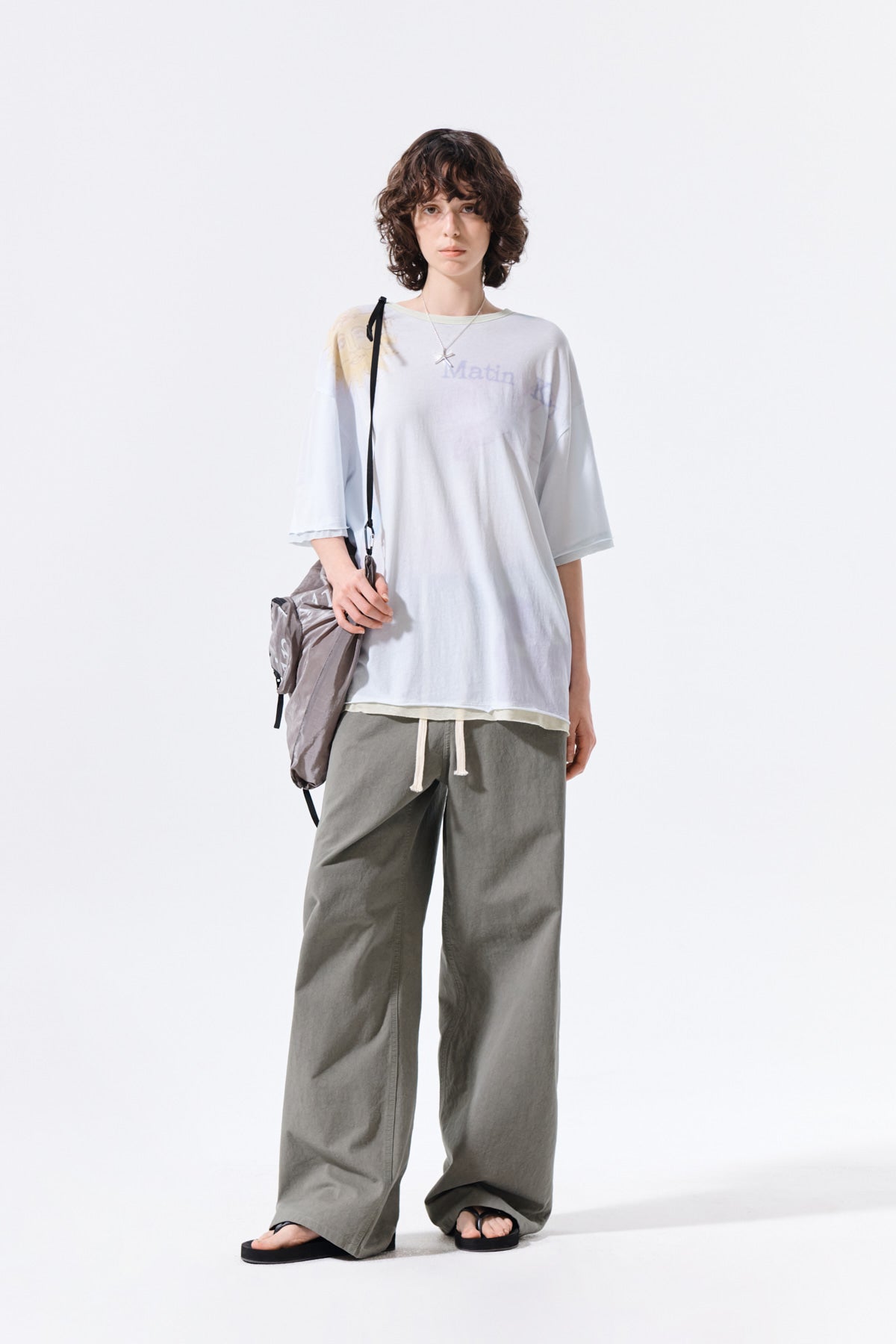 Matin Kim - Sketch Graffiti Over Fit Top (Light Blue) product image 9 | TRAB K-Fashion Australia