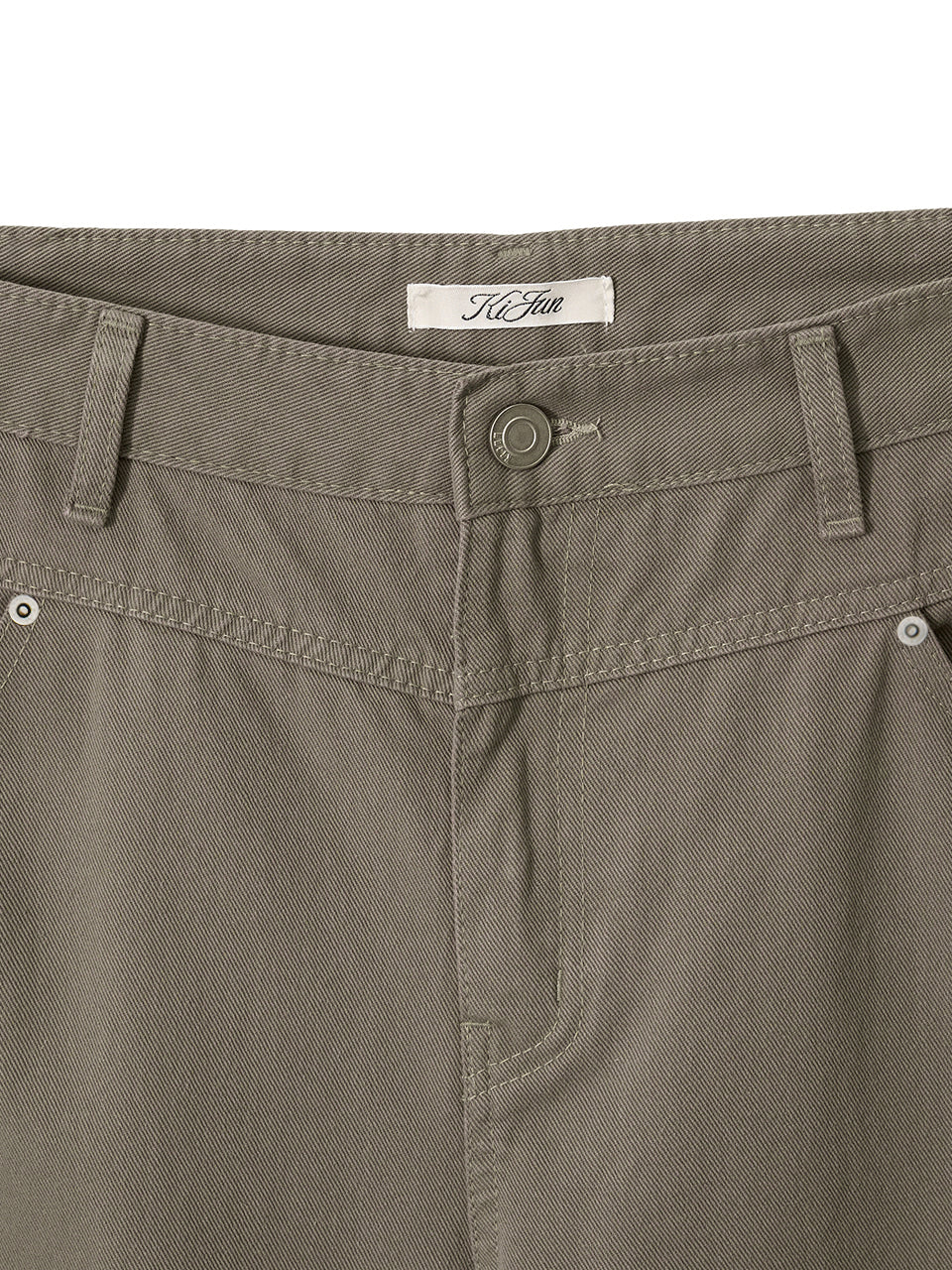 Kijun - Double Waist 5-Pocket Pants (Sand) product image 9 | TRAB K-Fashion Australia