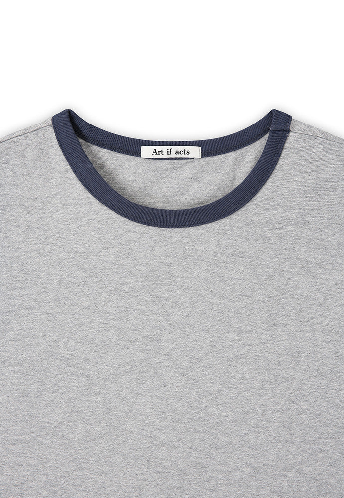Art if acts - Slub Ringer Tee (Grey/Blue) product image 8 | TRAB K-Fashion Australia