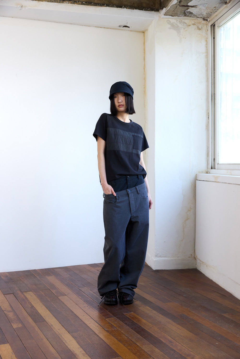 Hatchingroom - Double Waist Pants (Charcoal) product image 11 | TRAB K-Fashion Australia