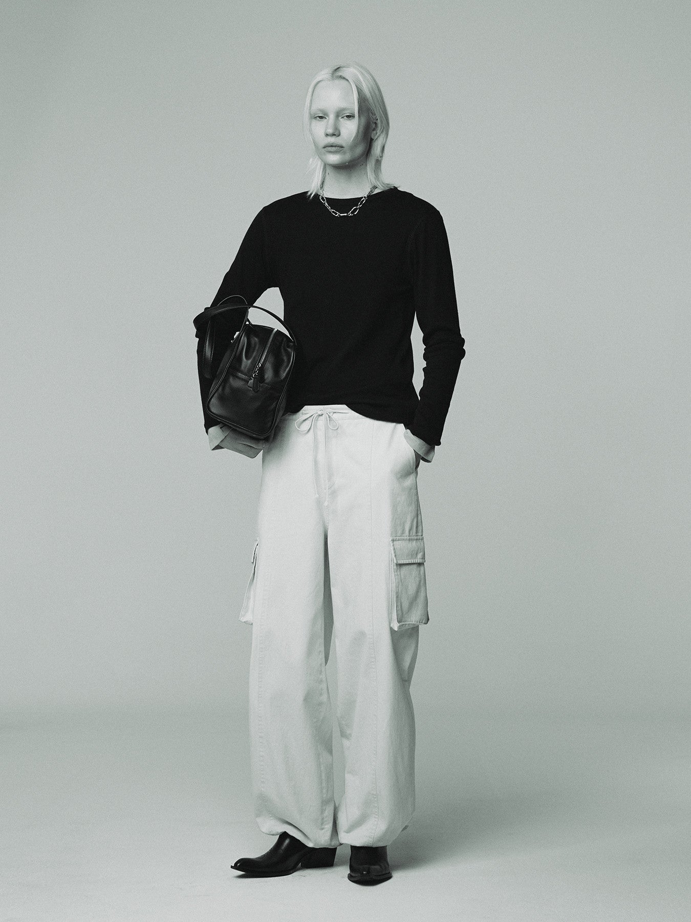 Tonywack - Cotton Drawstring Cargo Trousers (Ivory) product image 9 | TRAB K-Fashion Australia