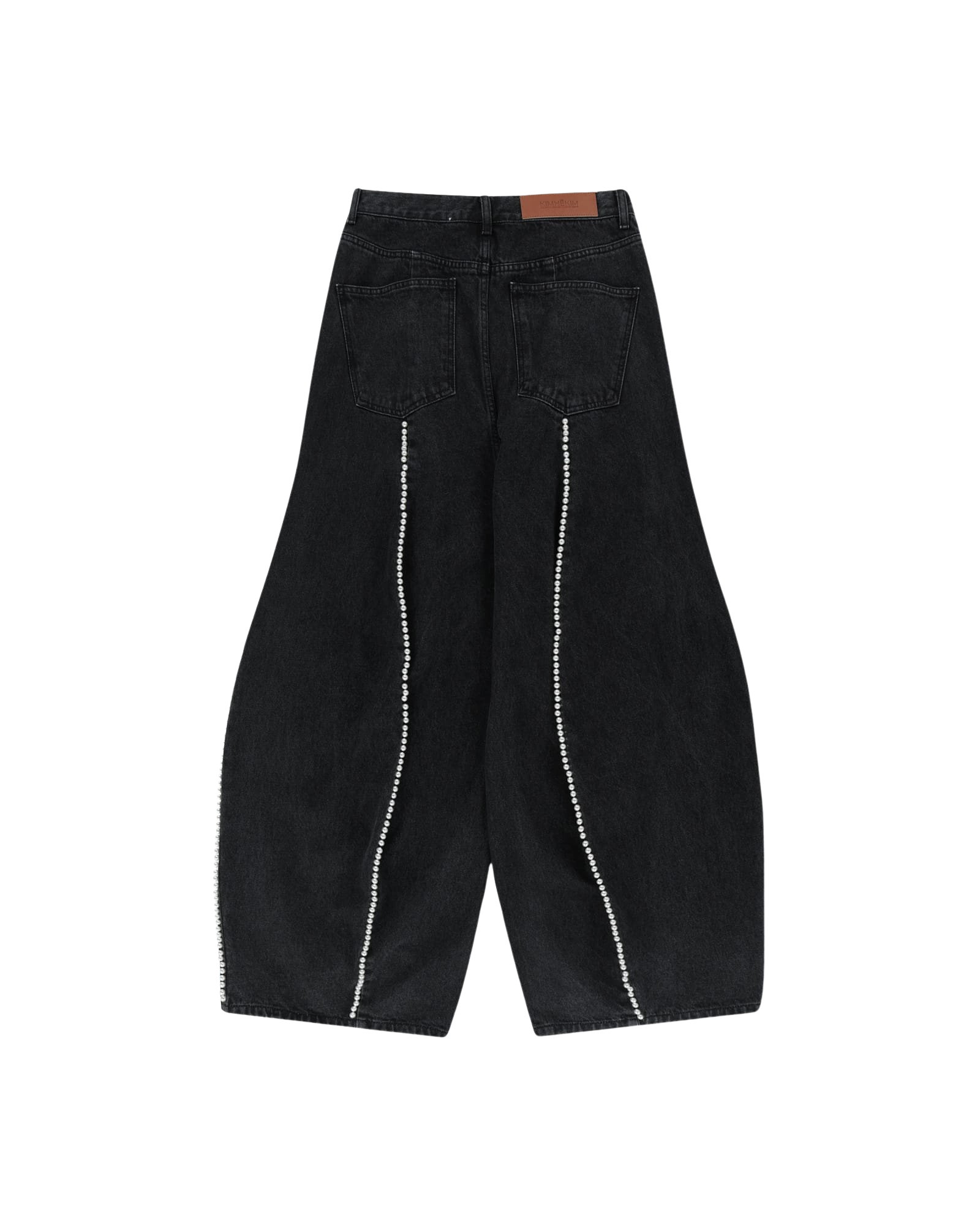 Kimhe Kim - Pearl Embellished Balloon Jeans (Black) product image 7 | TRAB K-Fashion Australia