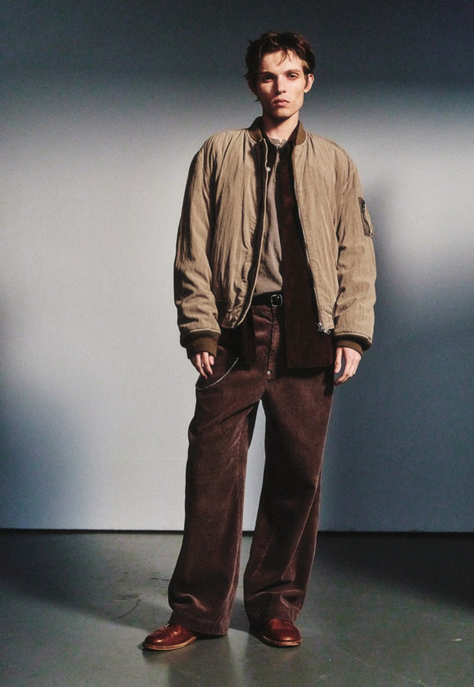 Art if acts - Garment-Dyed Rayon Ma-1 (Dusty Beige) product image 1 | TRAB K-Fashion Australia