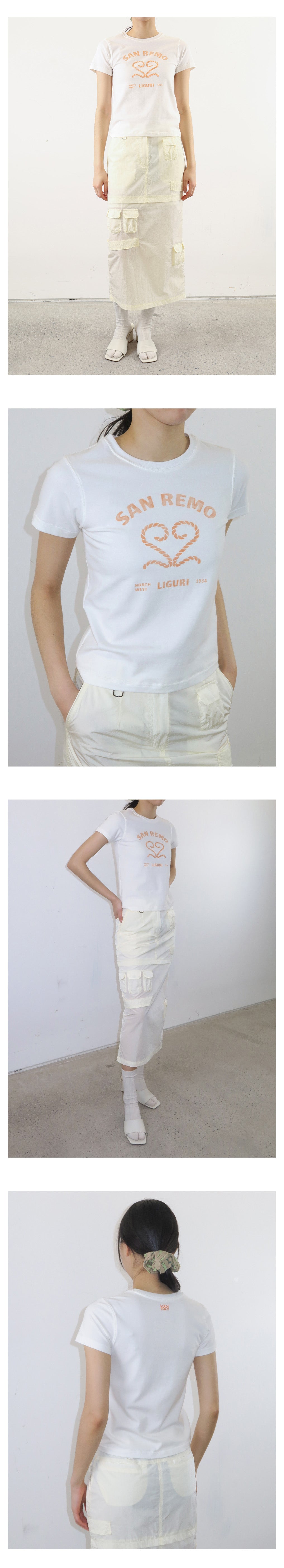 Kijun - Sanremo T-Shirt (Off-White Orange) product image 1 | TRAB K-Fashion Australia