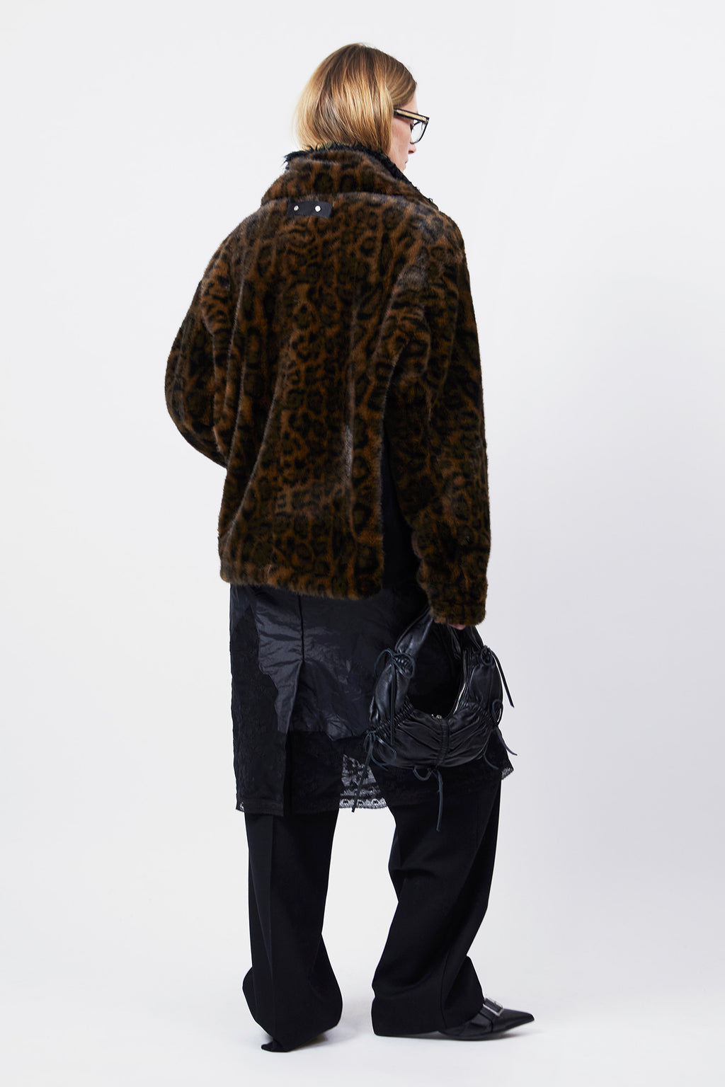 Andersson Bell - Unisex Leopard Fur Duffle Jacket (Brown) product image 2 | TRAB K-Fashion Australia