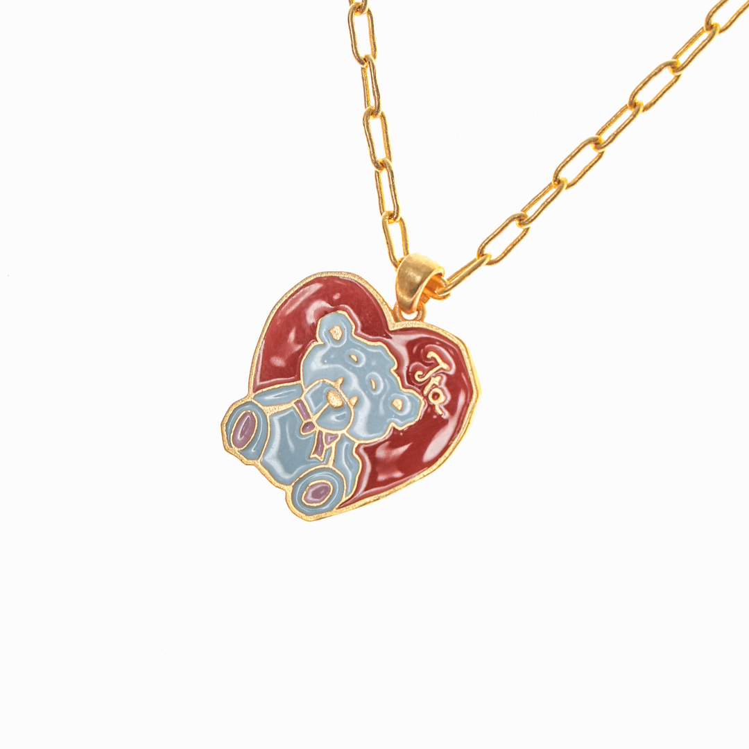 Towtow Archive - Tinted Bear Charm Necklace (Silver) product image 4 | TRAB K-Fashion Australia