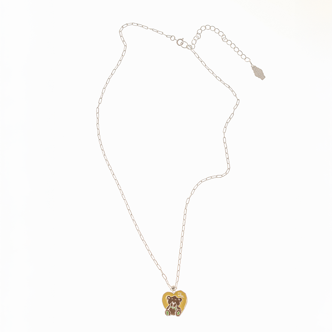 Towtow Archive - Tinted Bear Charm Necklace (Silver) product image 1 | TRAB K-Fashion Australia