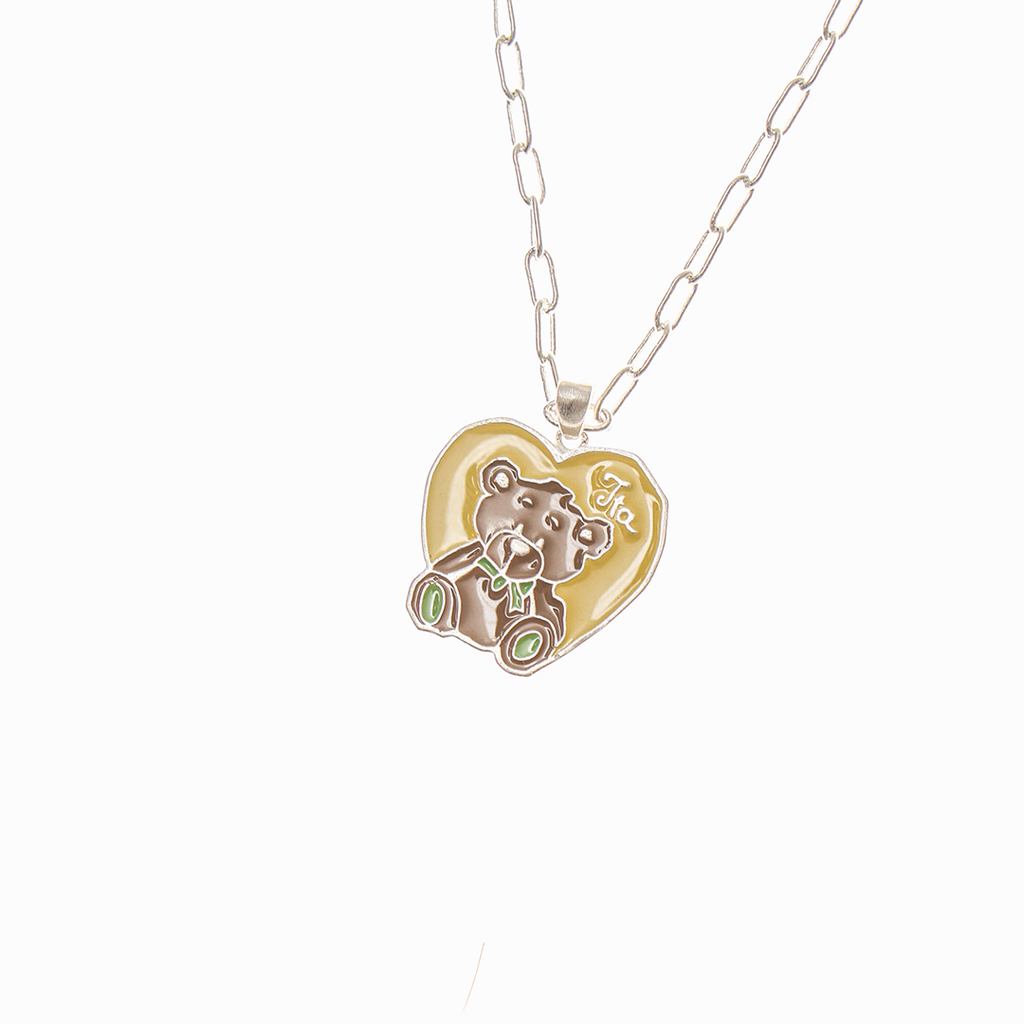 Towtow Archive - Tinted Bear Charm Necklace (Silver) product image 3 | TRAB K-Fashion Australia