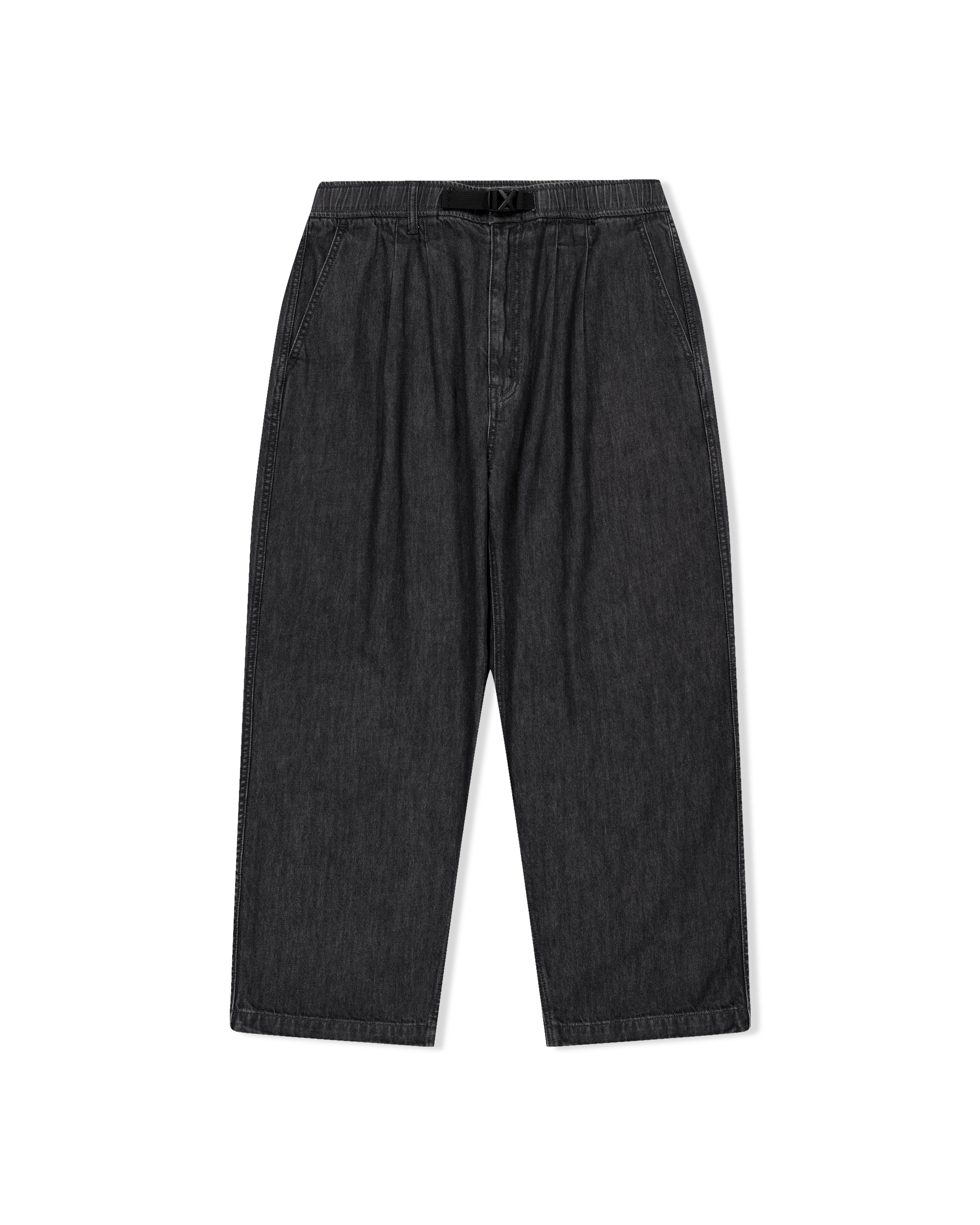 yeseyesee - Adjustable X-Hook Easy Denim Pants (Black) product image 1 | TRAB K-Fashion Australia