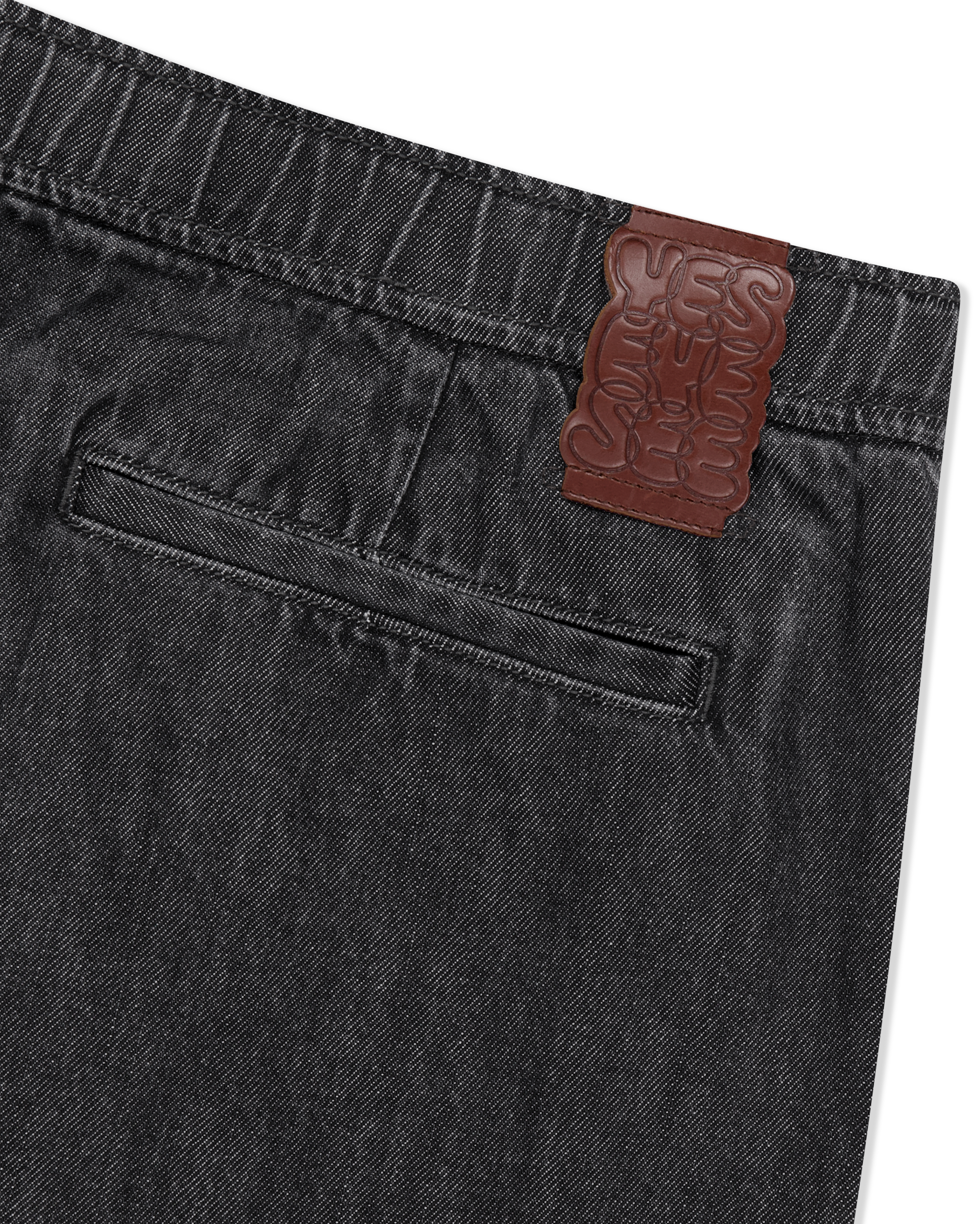 yeseyesee - Adjustable X-Hook Easy Denim Pants (Black) product image 3 | TRAB K-Fashion Australia