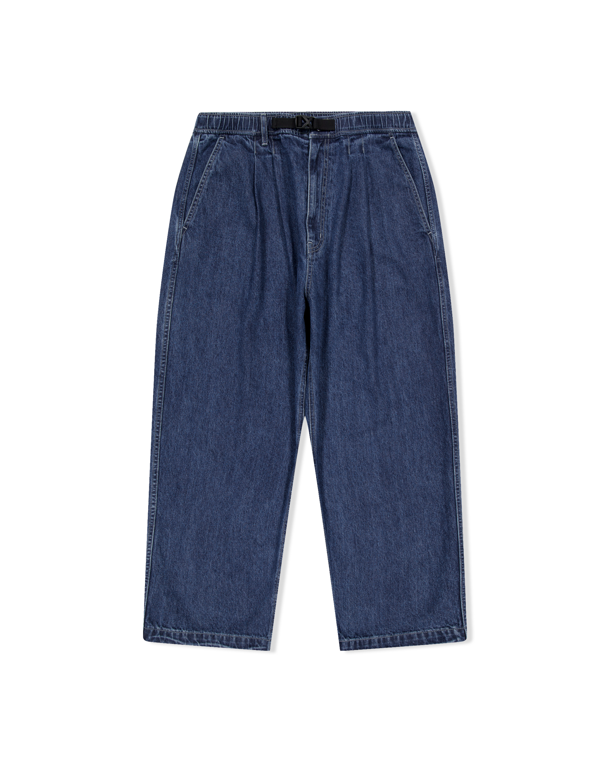 yeseyesee - Adjustable X-Hook Easy Denim Pants (Indigo) product image 1 | TRAB K-Fashion Australia