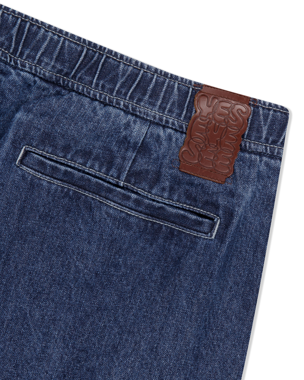 yeseyesee - Adjustable X-Hook Easy Denim Pants (Indigo) product image 3 | TRAB K-Fashion Australia