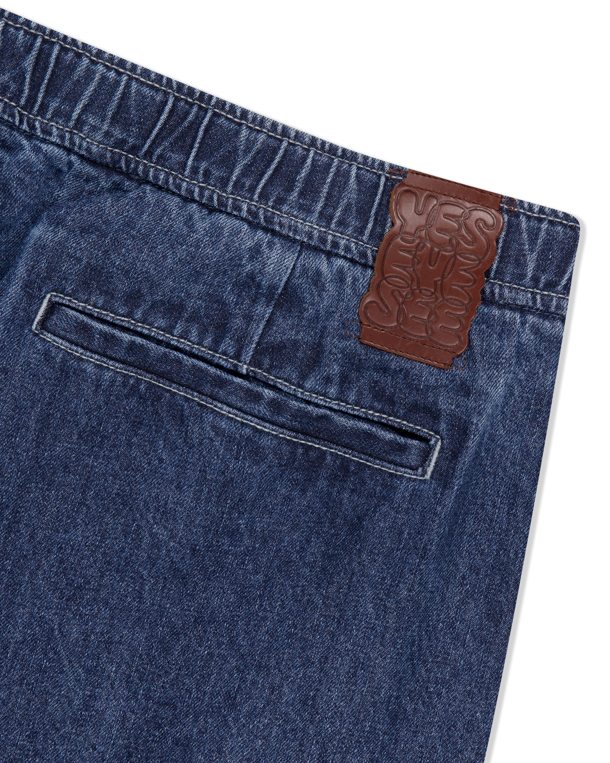 yeseyesee - Adjustable X-Hook Easy Denim Pants (Indigo) product image 3 | TRAB K-Fashion Australia