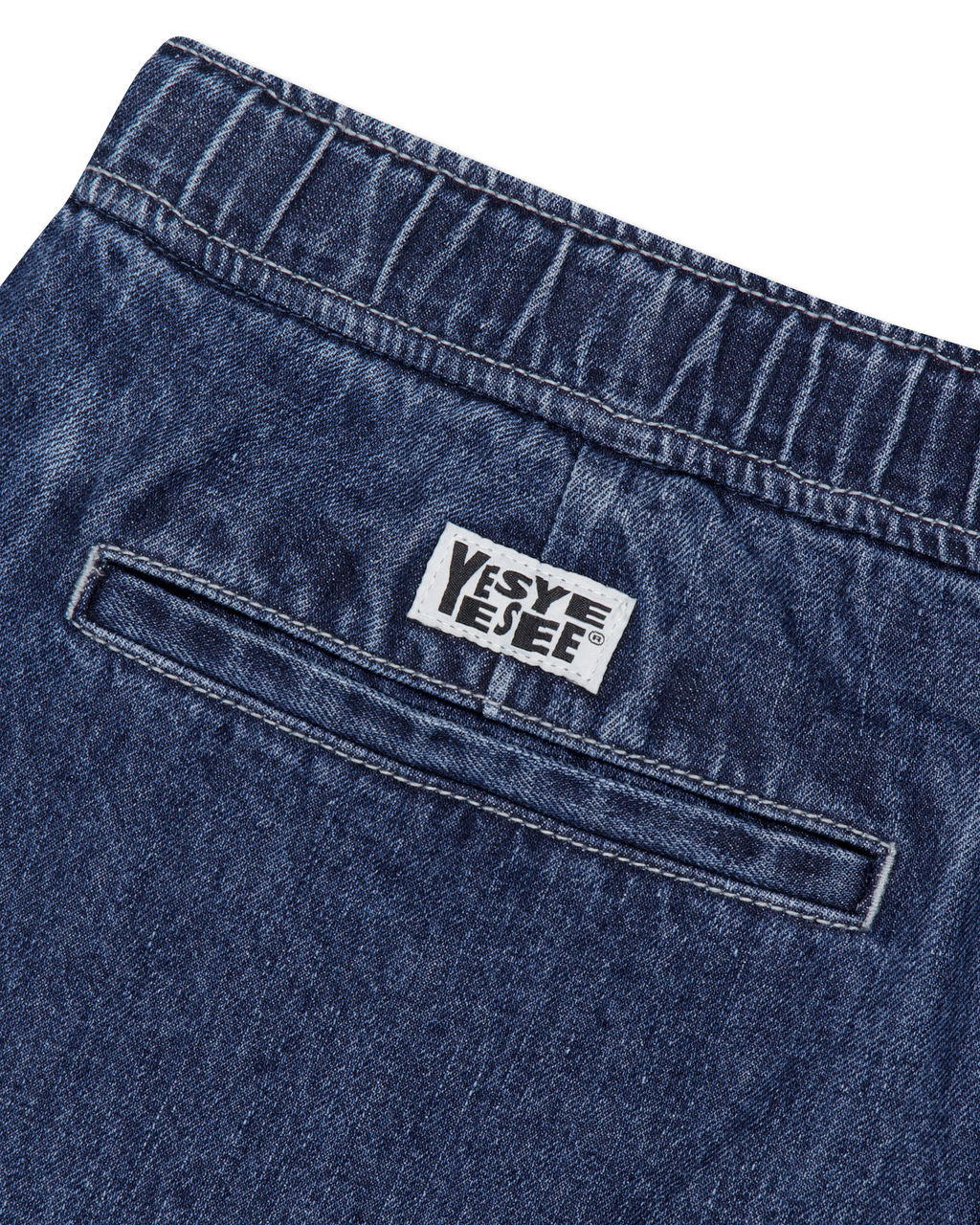 yeseyesee - Adjustable X-Hook Easy Denim Pants (Indigo) product image 4 | TRAB K-Fashion Australia
