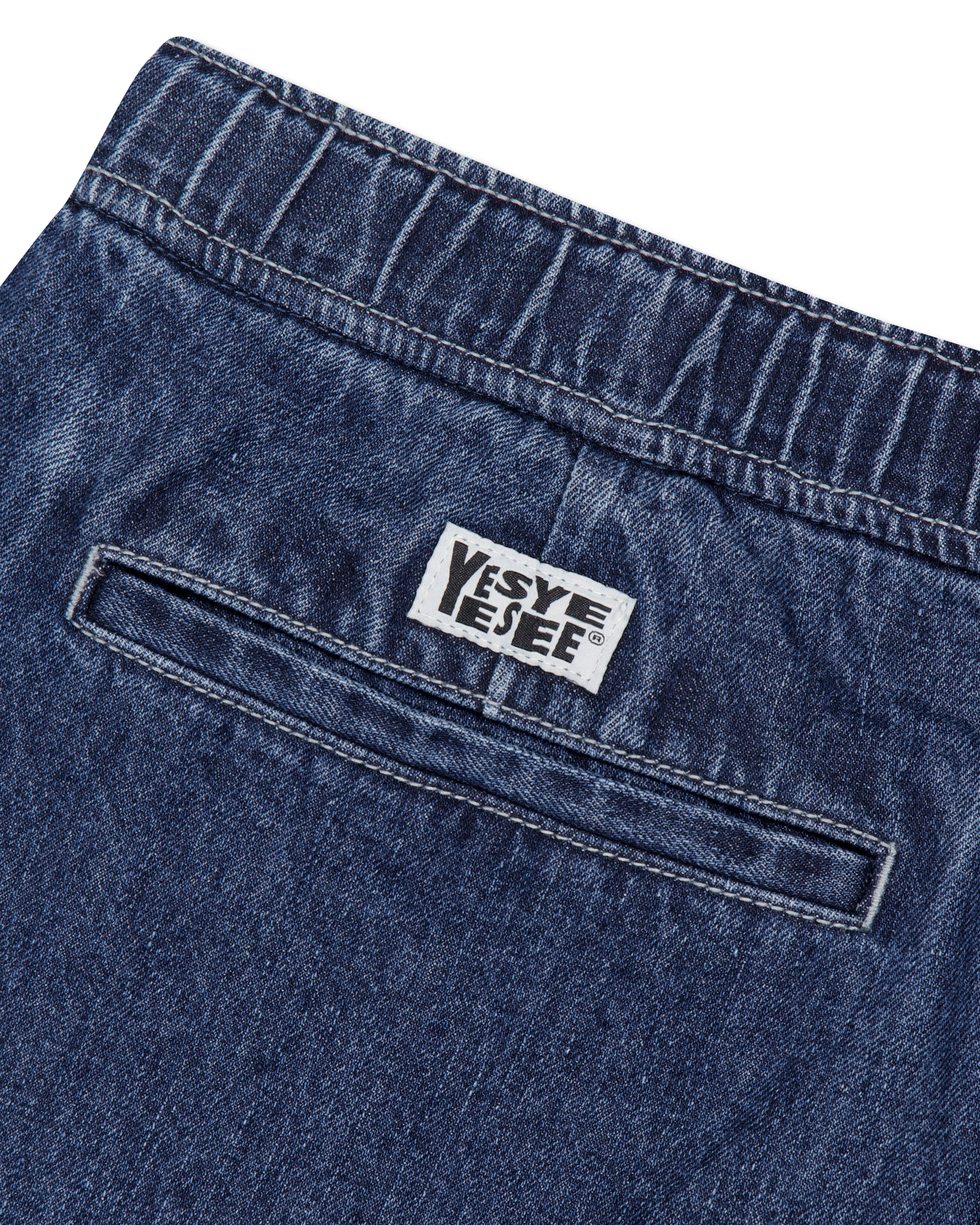 yeseyesee - Adjustable X-Hook Easy Denim Pants (Indigo) product image 4 | TRAB K-Fashion Australia