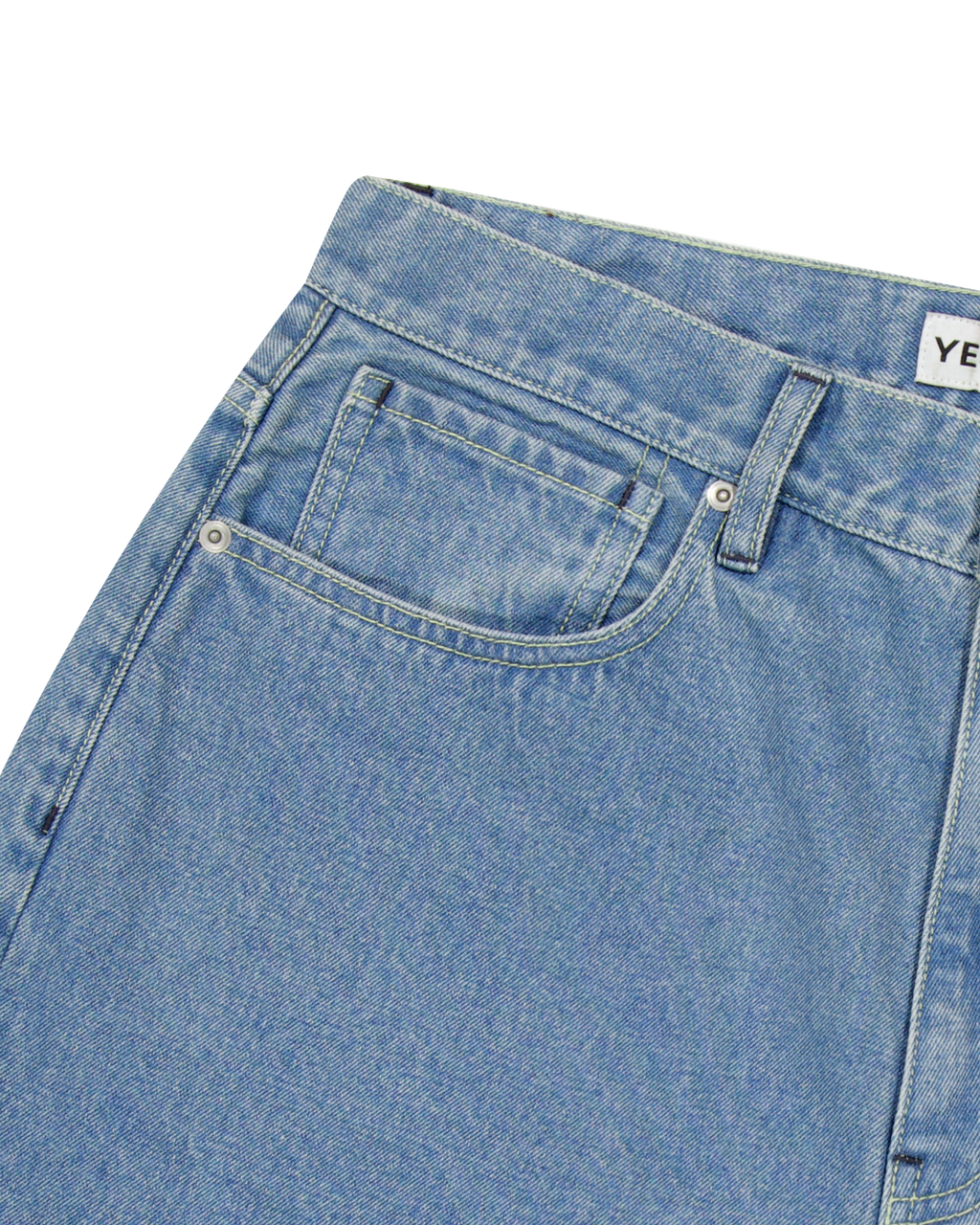 yeseyesee - Basal 5 Pockets Denim Shorts Bleached (Indigo) product image 4 | TRAB K-Fashion Australia