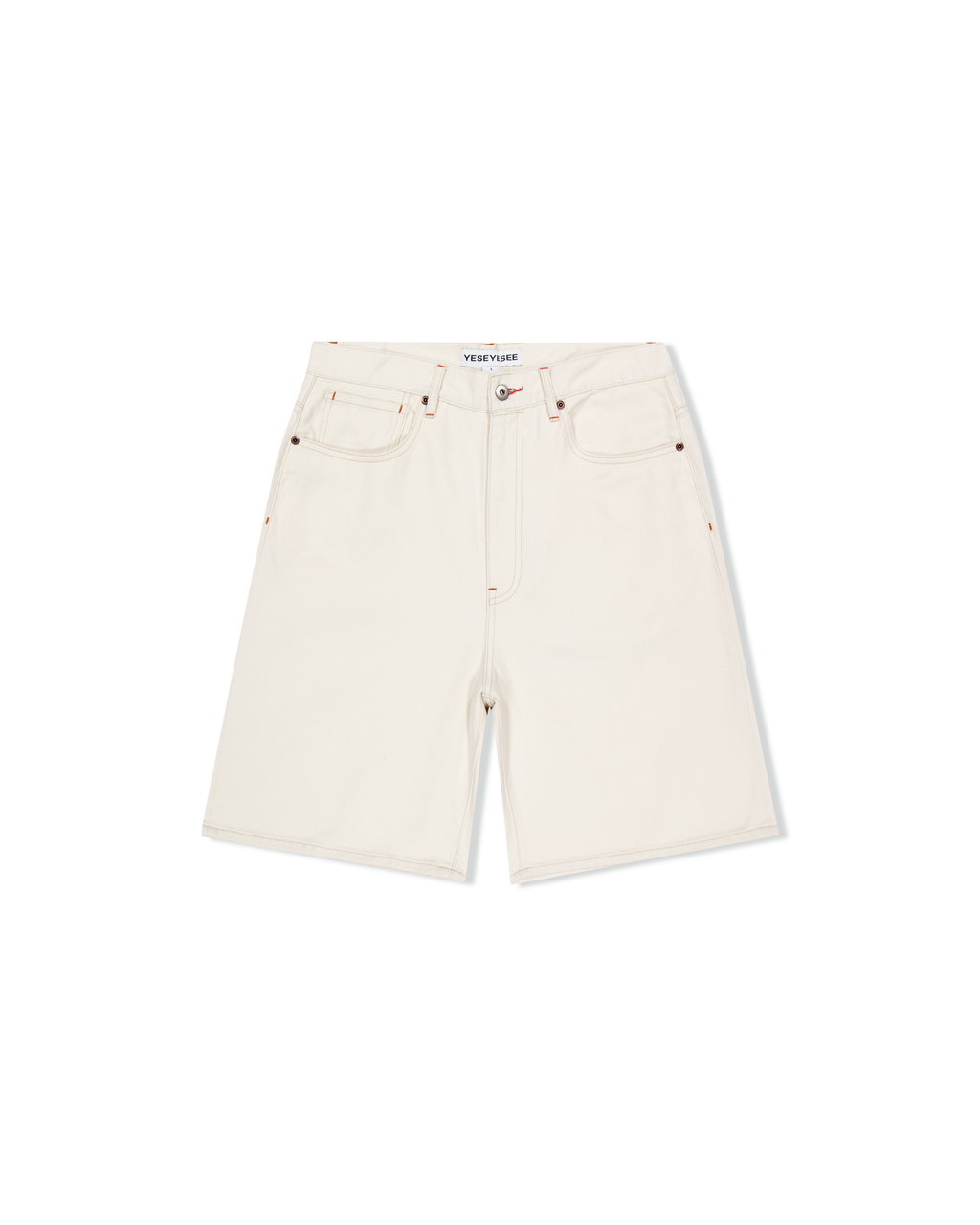 yeseyesee - Basal 5 Pockets Denim Shorts (Cream) product image 1 | TRAB K-Fashion Australia