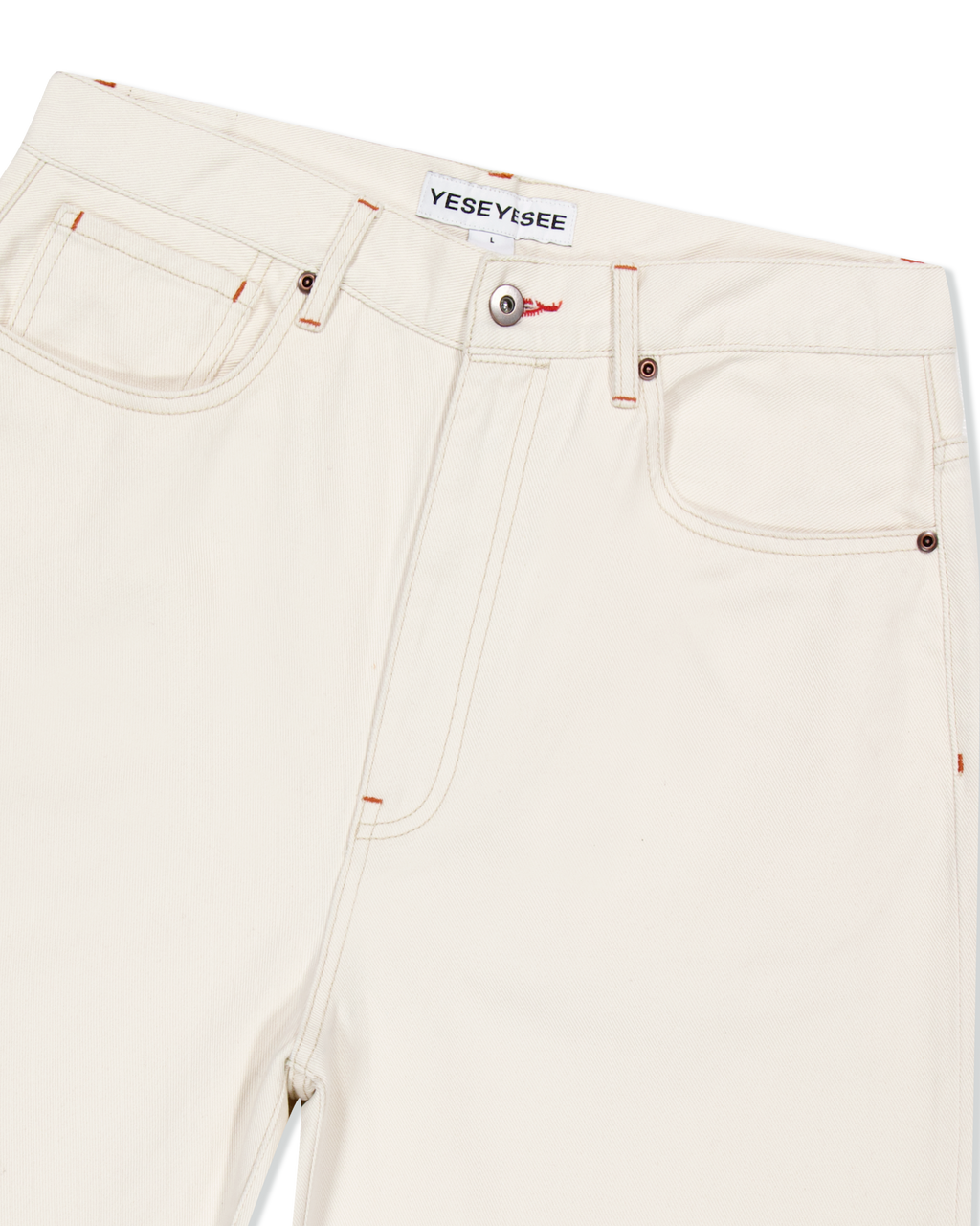 yeseyesee - Basal 5 Pockets Denim Shorts (Cream) product image 5 | TRAB K-Fashion Australia