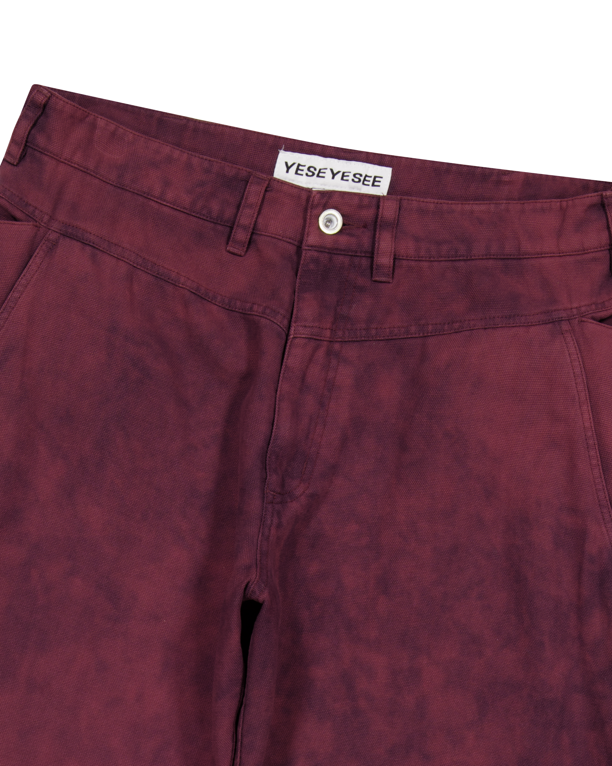 yeseyesee - Dyed Canvas Ramble Pants (Wine) product image 5 | TRAB K-Fashion Australia