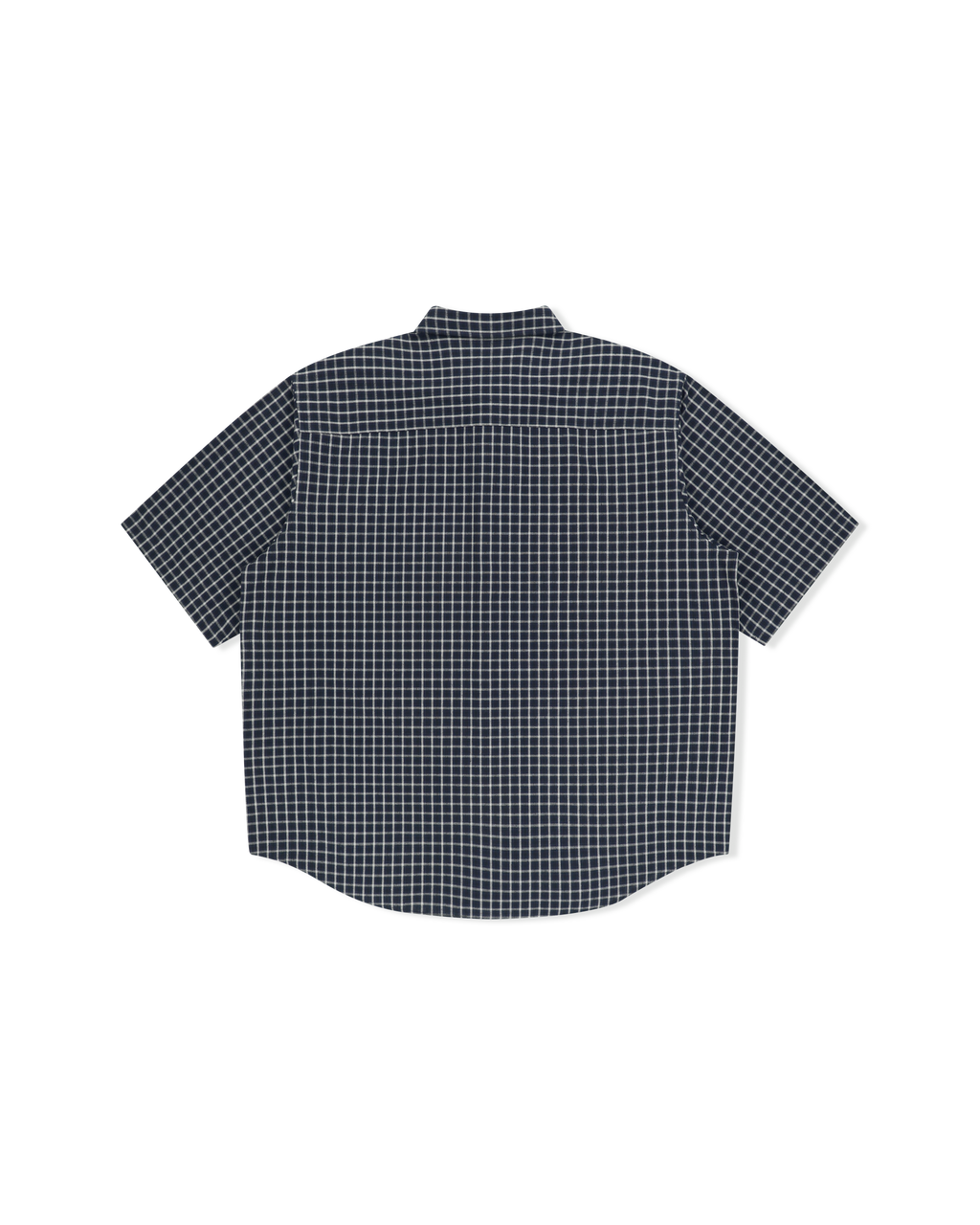 yeseyesee - Y.E.S Short Sleeve Check Shirt (Navy) product image 2 | TRAB K-Fashion Australia