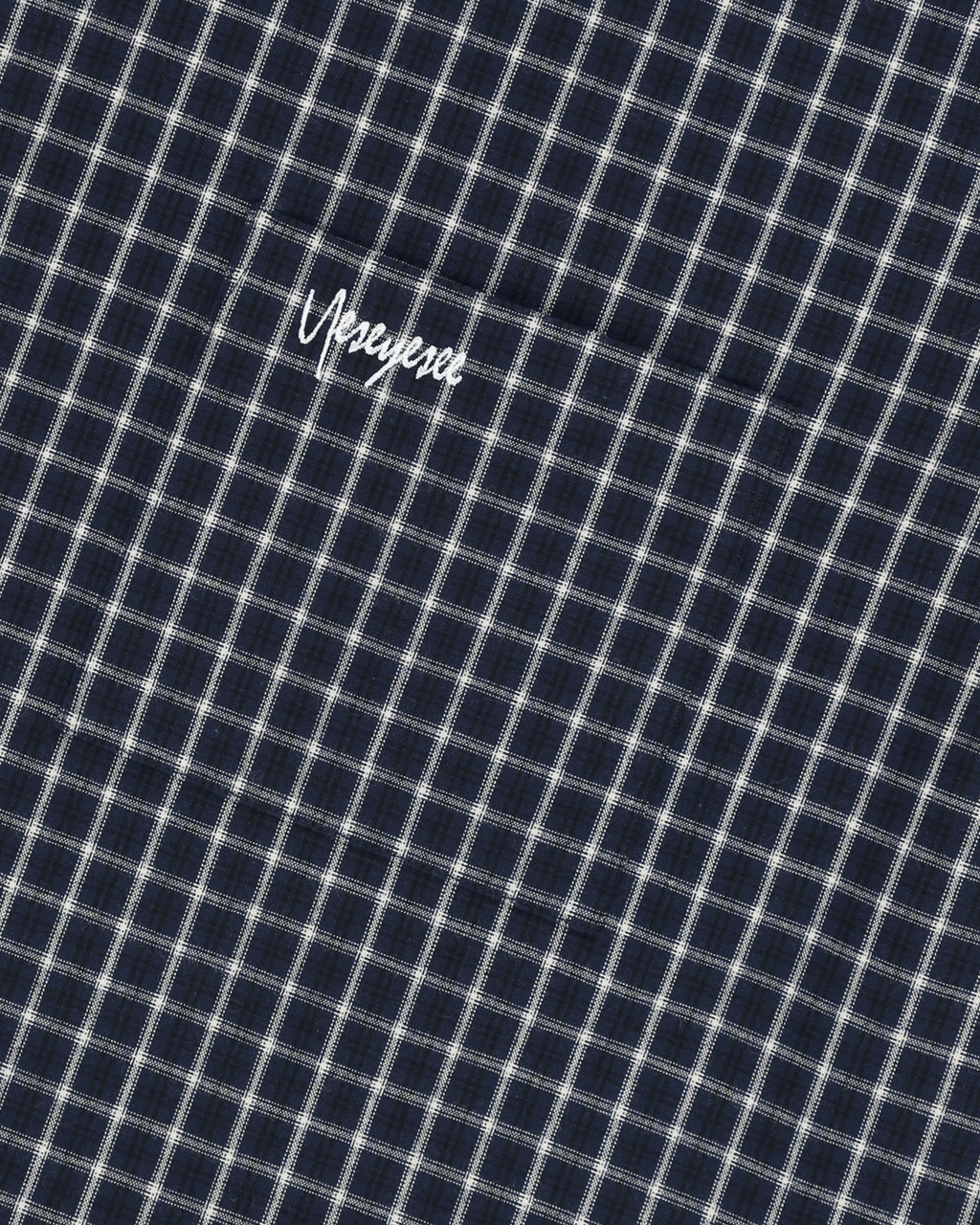 yeseyesee - Y.E.S Short Sleeve Check Shirt (Navy) product image 4 | TRAB K-Fashion Australia