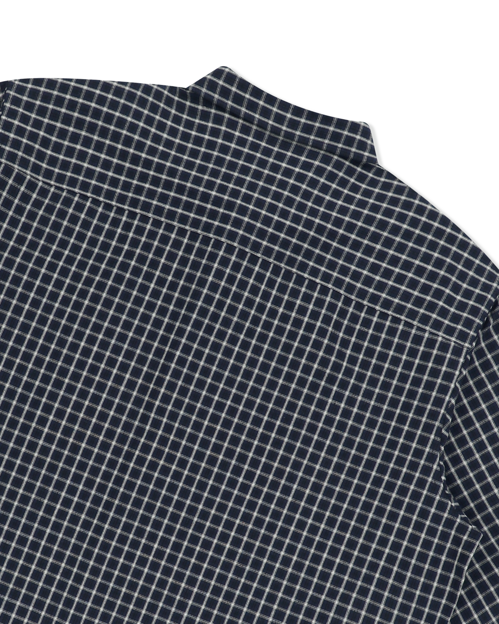 yeseyesee - Y.E.S Short Sleeve Check Shirt (Navy) product image 5 | TRAB K-Fashion Australia