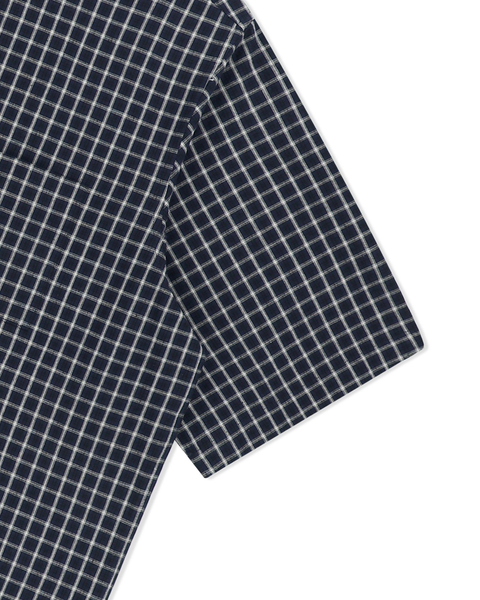 yeseyesee - Y.E.S Short Sleeve Check Shirt (Navy) product image 6 | TRAB K-Fashion Australia