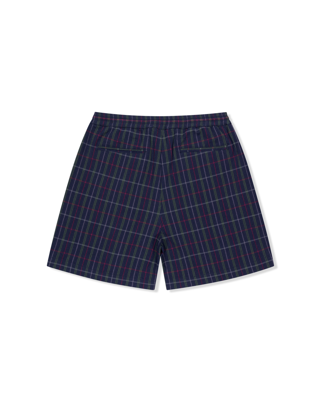 yeseyesee - Crinkled Fabric Check Shorts (Blue) product image 2 | TRAB K-Fashion Australia