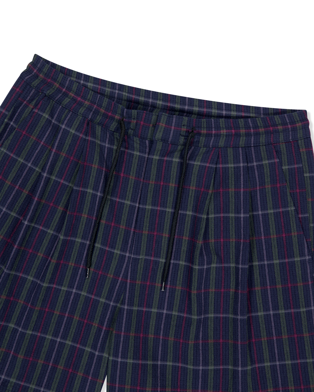 yeseyesee - Crinkled Fabric Check Shorts (Blue) product image 3 | TRAB K-Fashion Australia