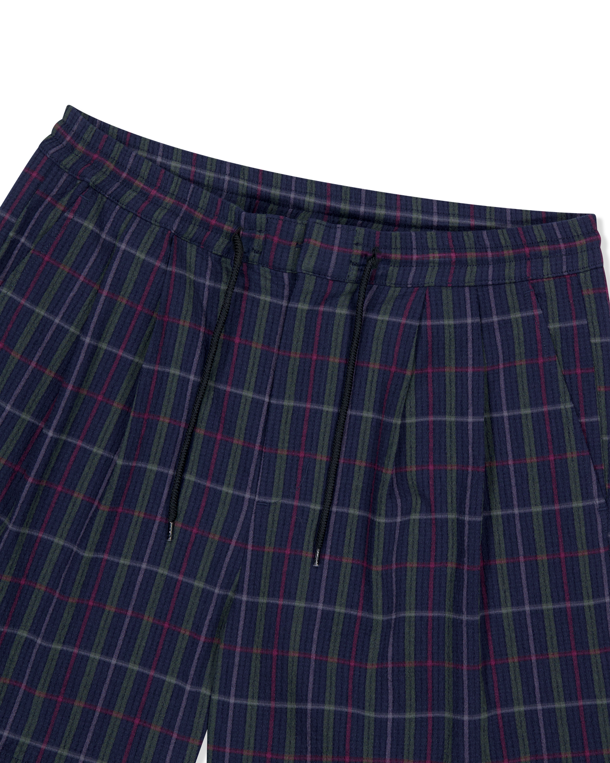 yeseyesee - Crinkled Fabric Check Shorts (Blue) product image 3 | TRAB K-Fashion Australia