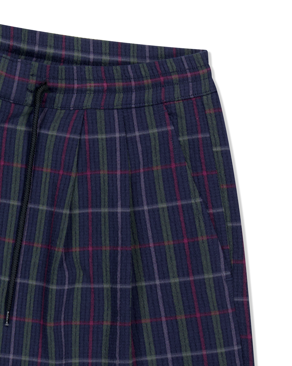 yeseyesee - Crinkled Fabric Check Shorts (Blue) product image 5 | TRAB K-Fashion Australia