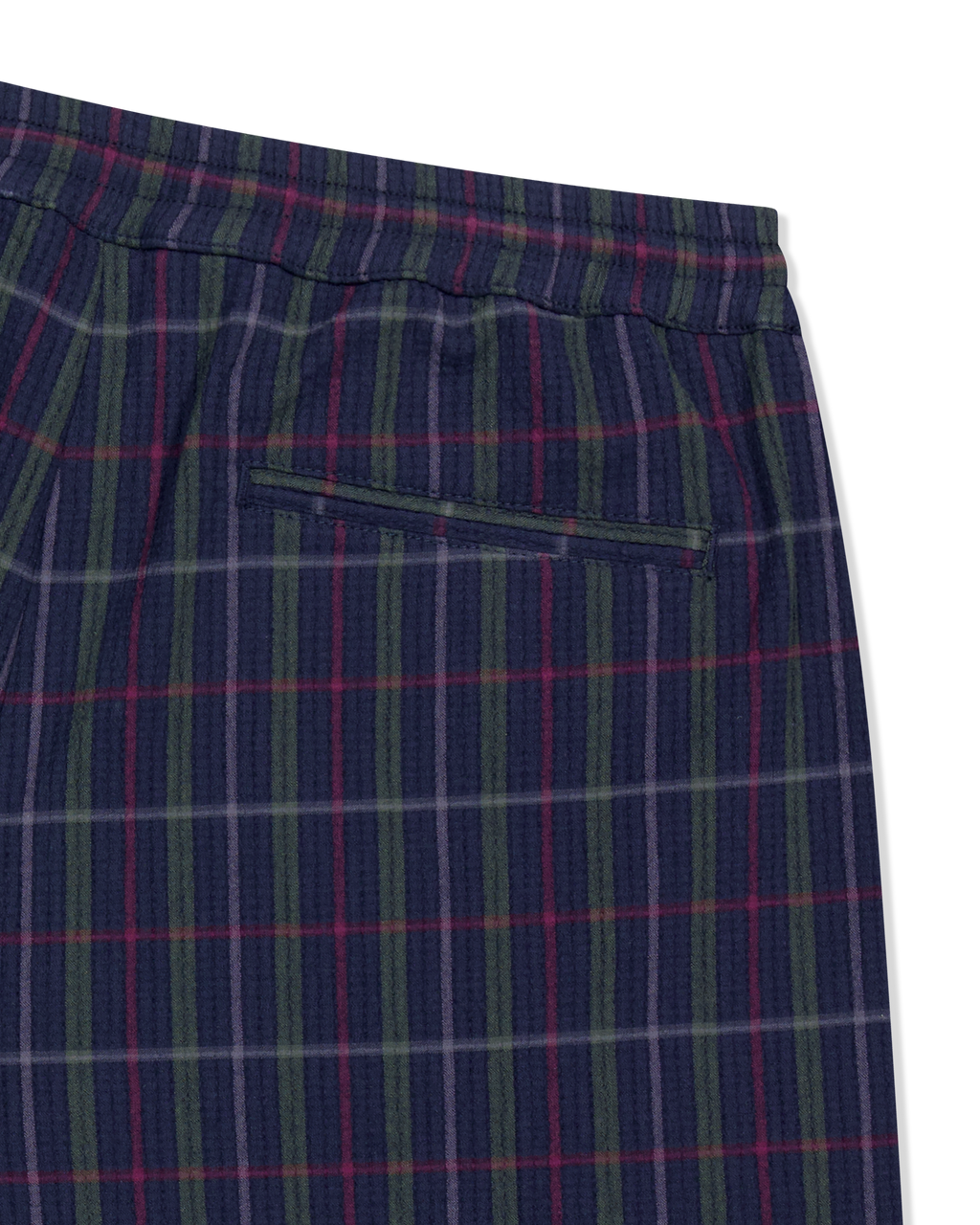 yeseyesee - Crinkled Fabric Check Shorts (Blue) product image 6 | TRAB K-Fashion Australia