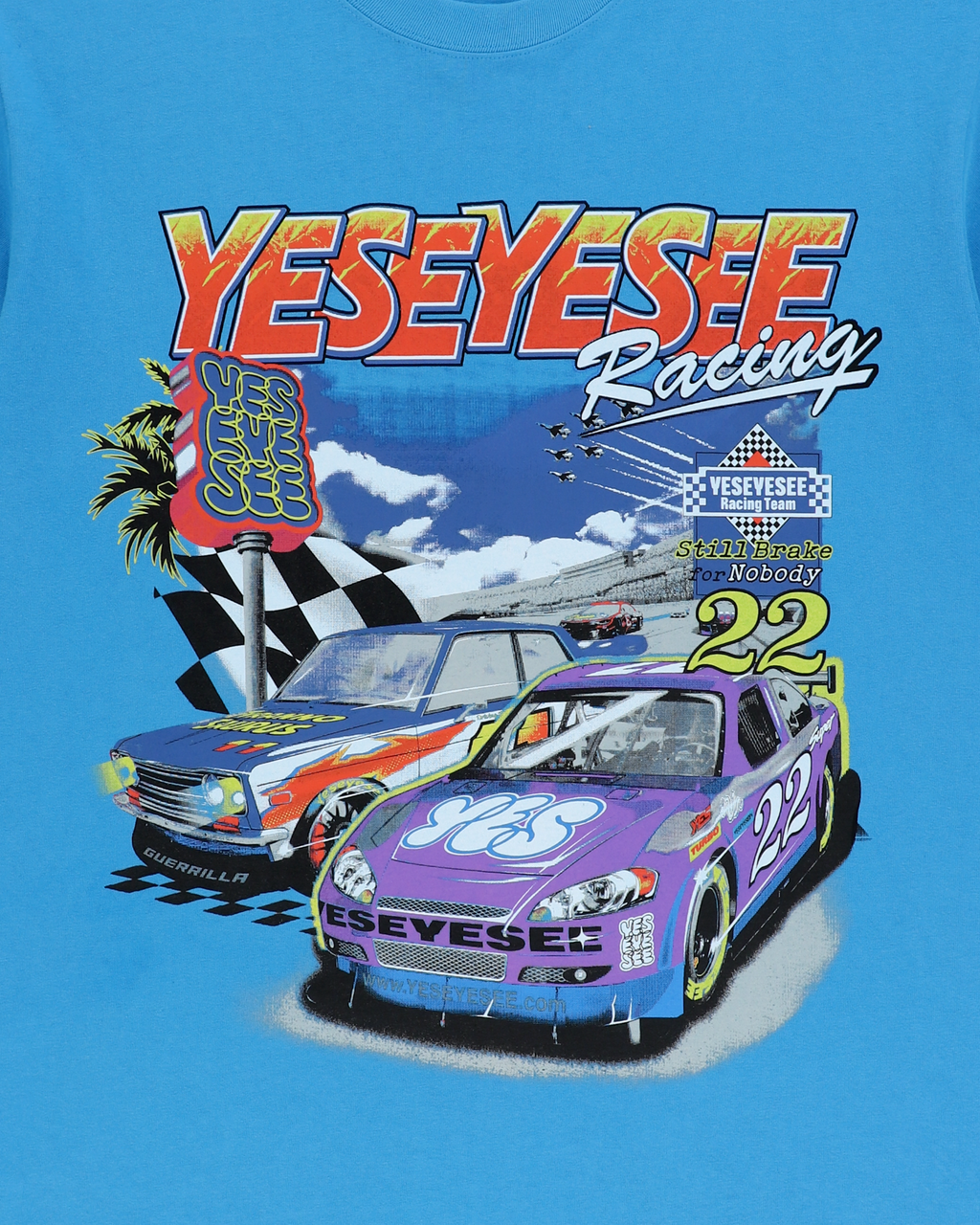 yeseyesee - Racing Tee (Sky Blue) product image 6 | TRAB K-Fashion Australia