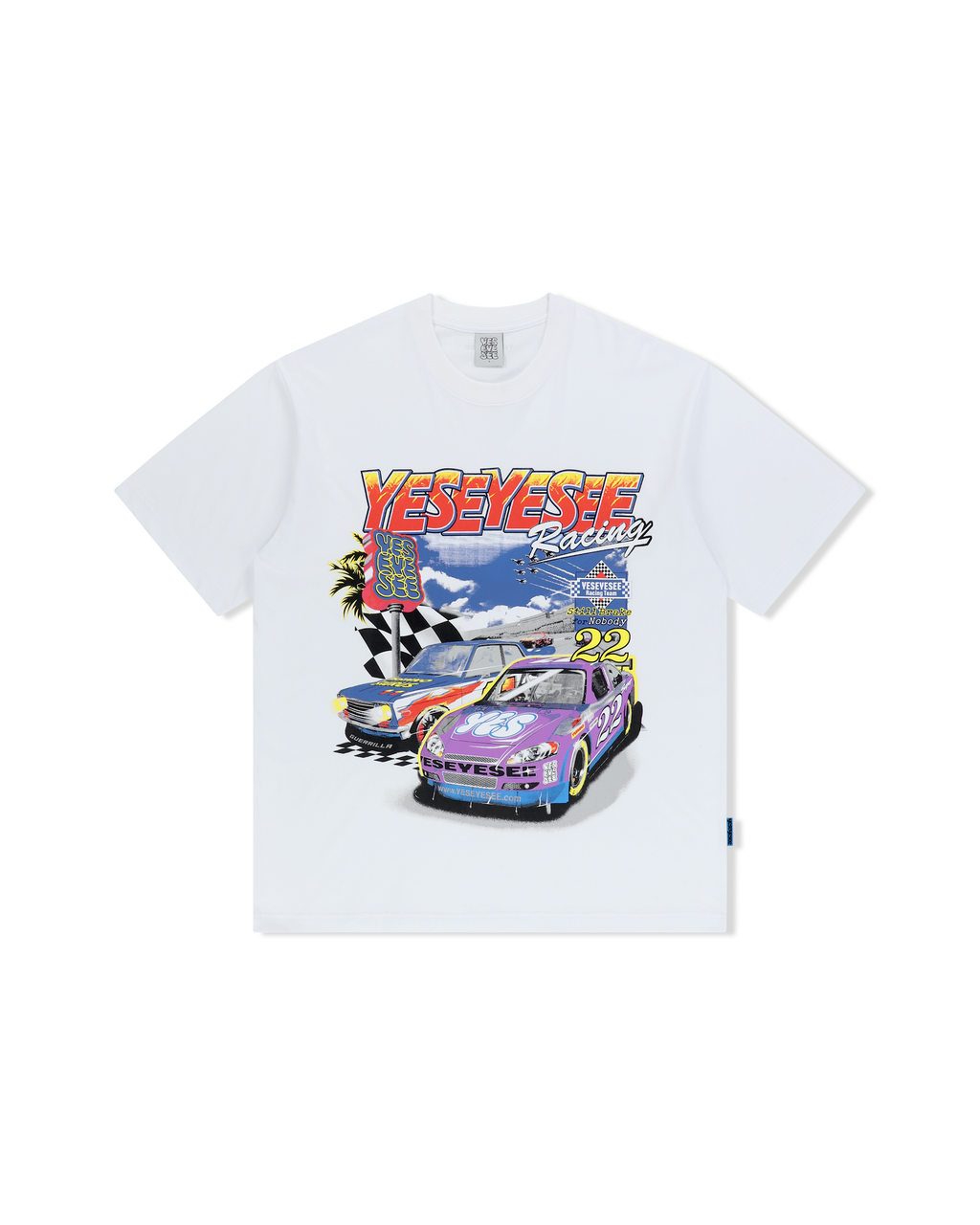 yeseyesee - Racing Tee (White) product image 1 | TRAB K-Fashion Australia