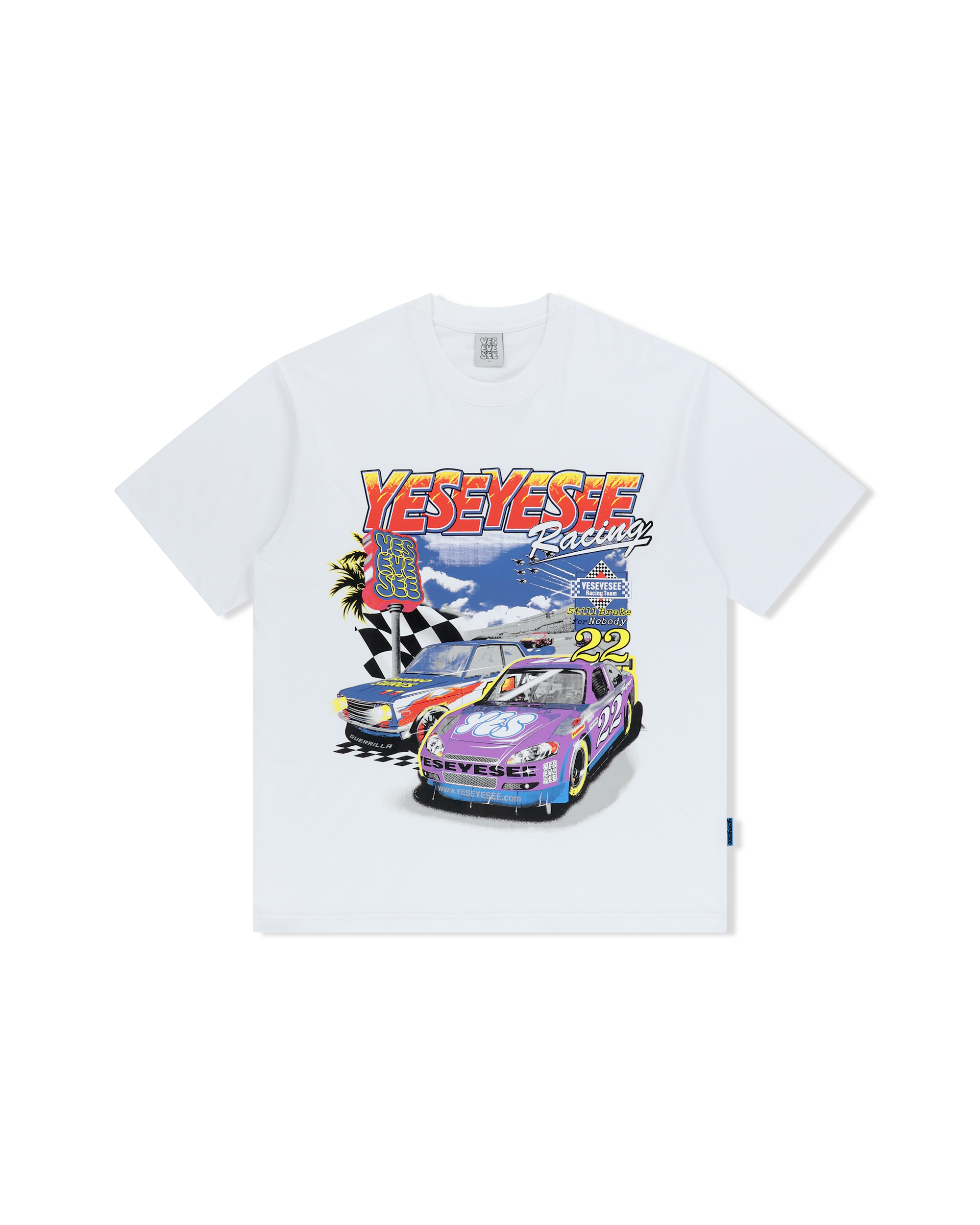 yeseyesee - Racing Tee (White) product image 1 | TRAB K-Fashion Australia