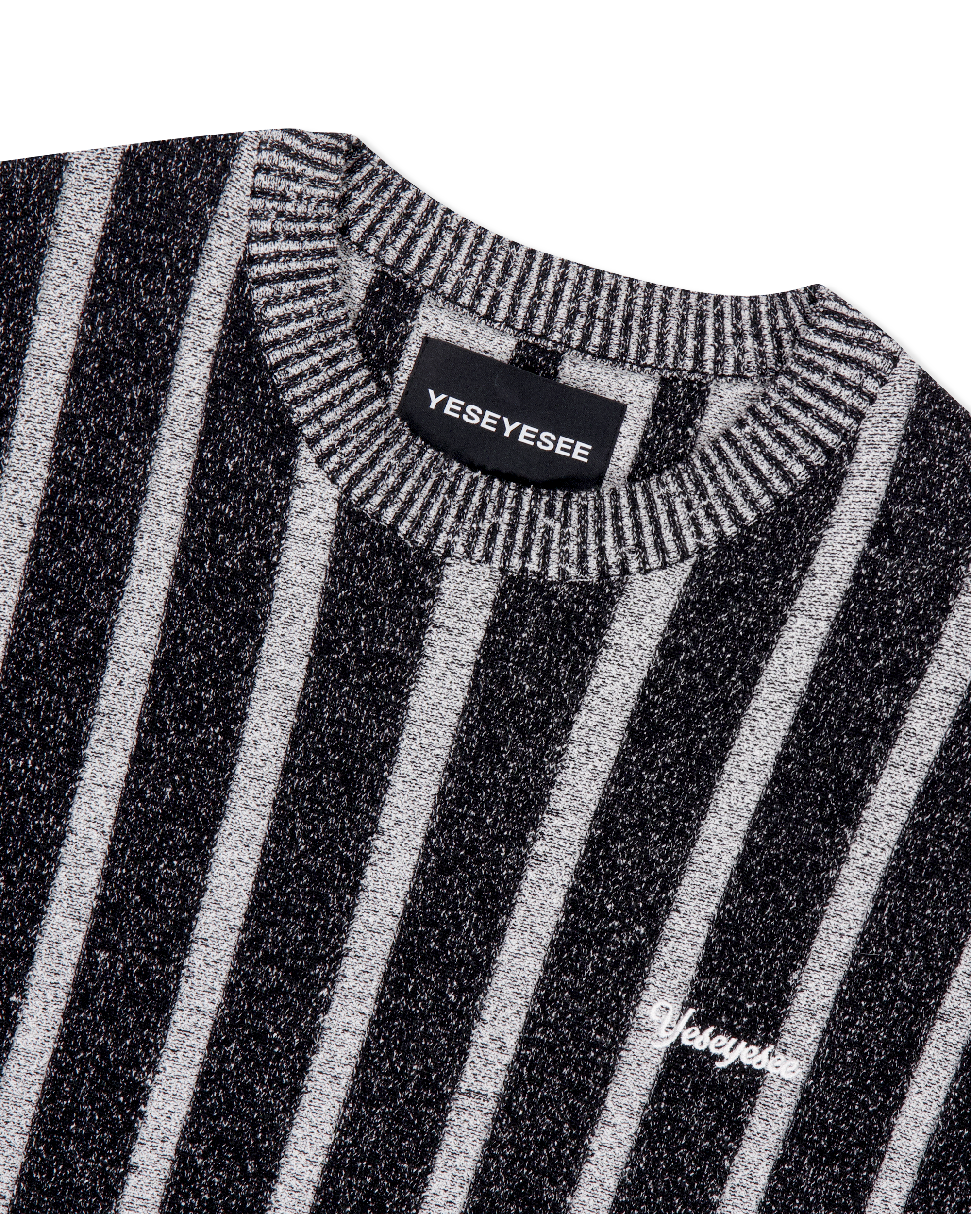 yeseyesee - Stipe Knit Pullover (Black) product image 3 | TRAB K-Fashion Australia