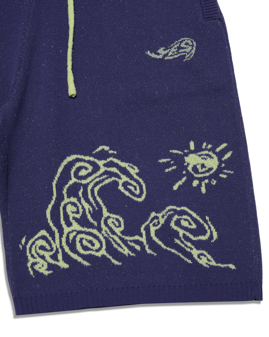 yeseyesee - Wave Print Knit Shorts (Purple) product image 4 | TRAB K-Fashion Australia