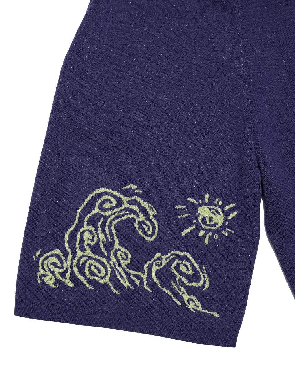 yeseyesee - Wave Print Knit Shorts (Purple) product image 6 | TRAB K-Fashion Australia